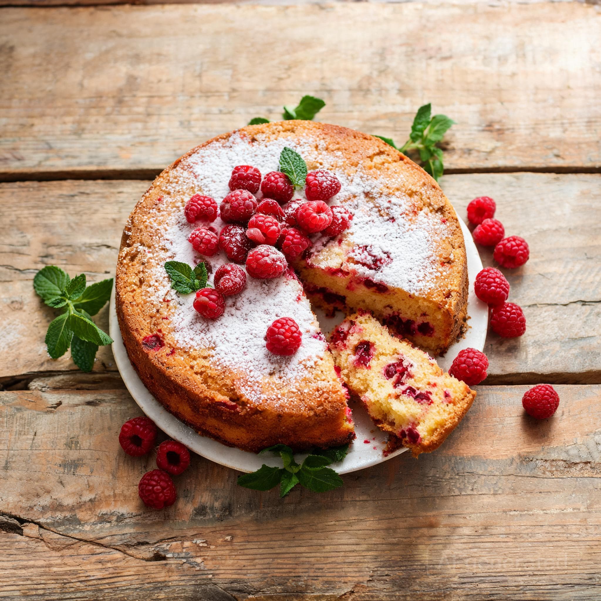 Saftiger Himbeer-Hibiskus-Kuchen