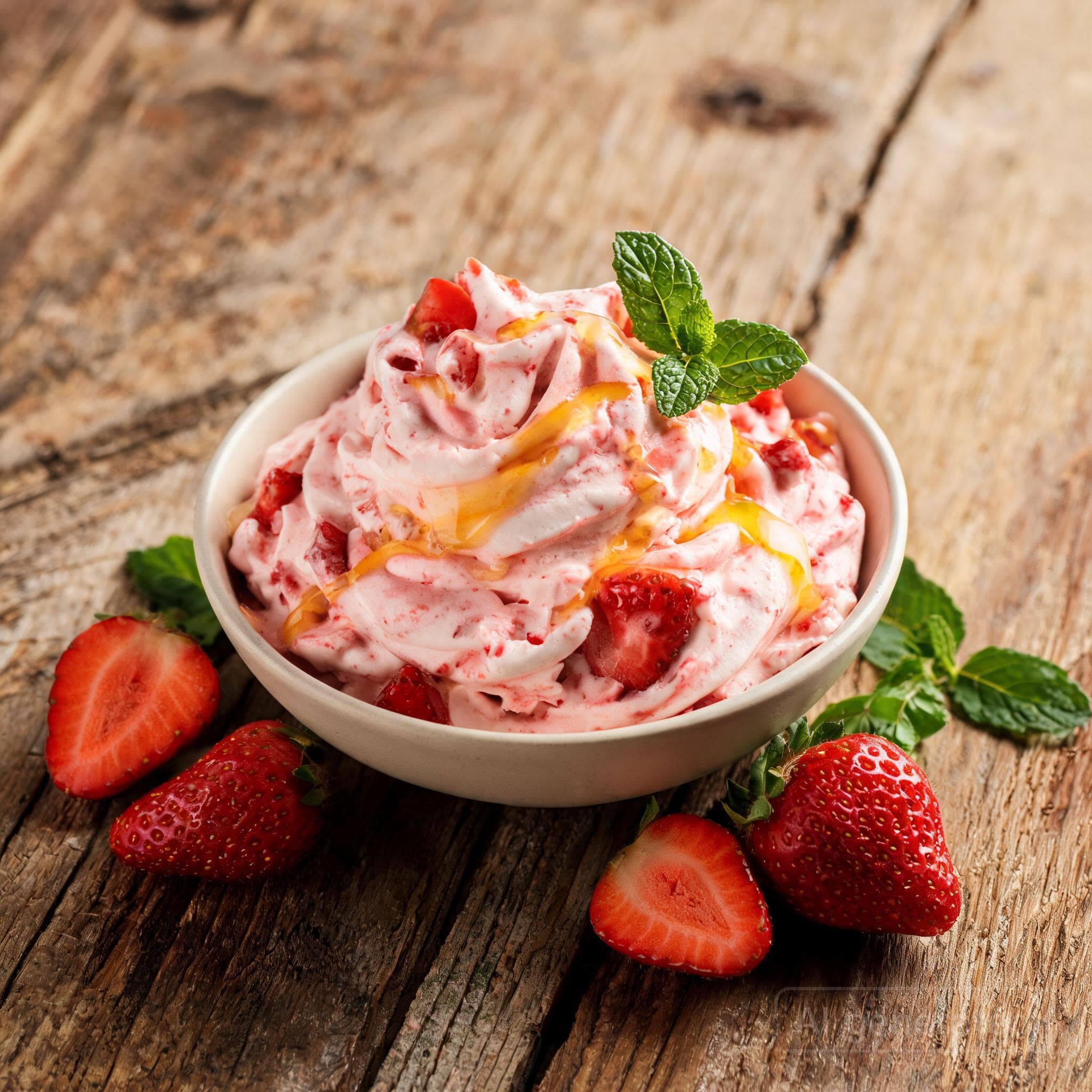 Schnelles Erdbeer-Frozen-Yogurt