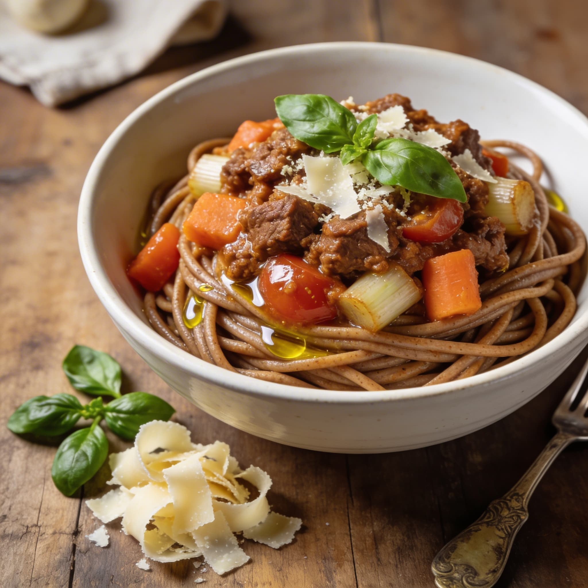 Klassische Vollkorn Spaghetti Bolognese