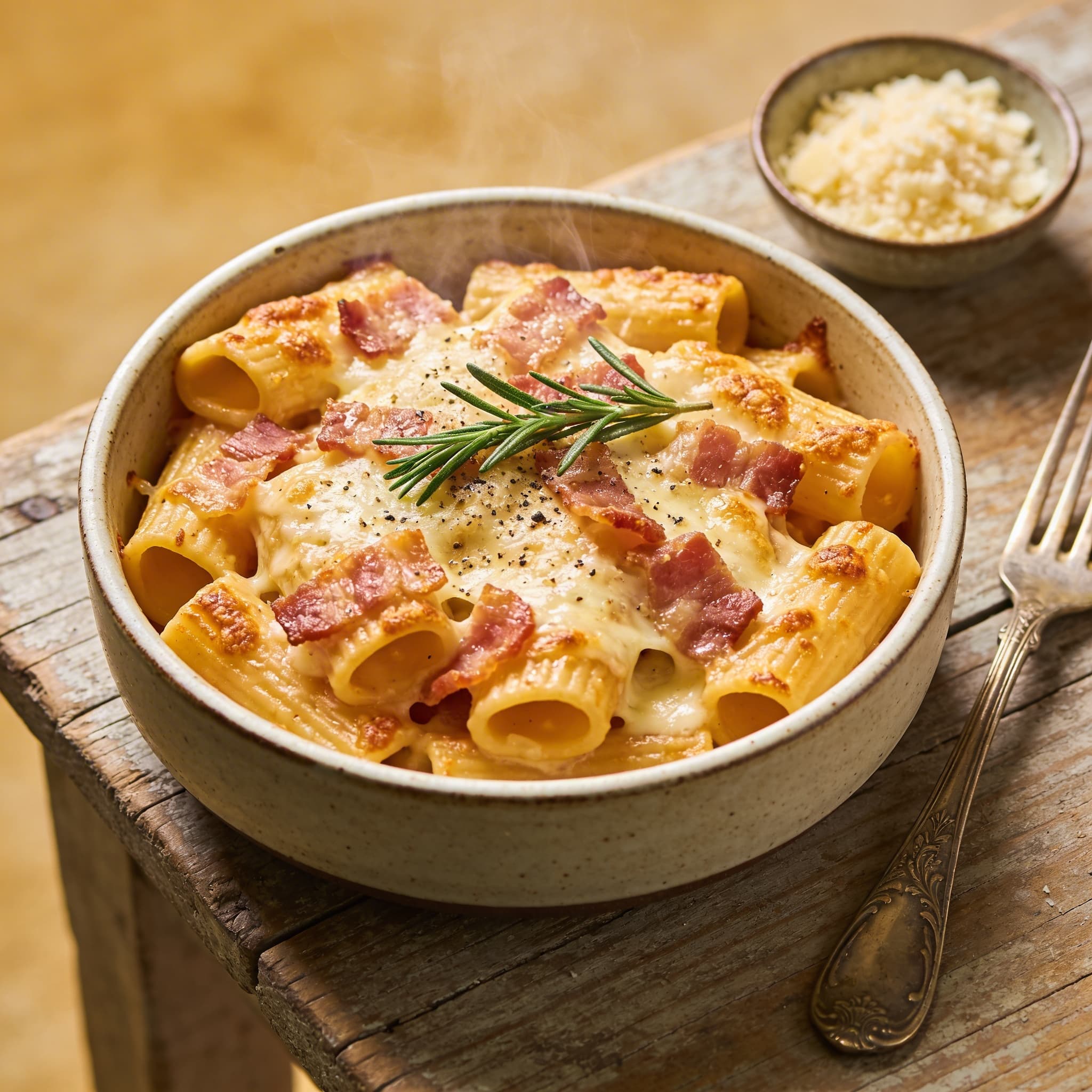 Überbackene Pasta alla Gricia