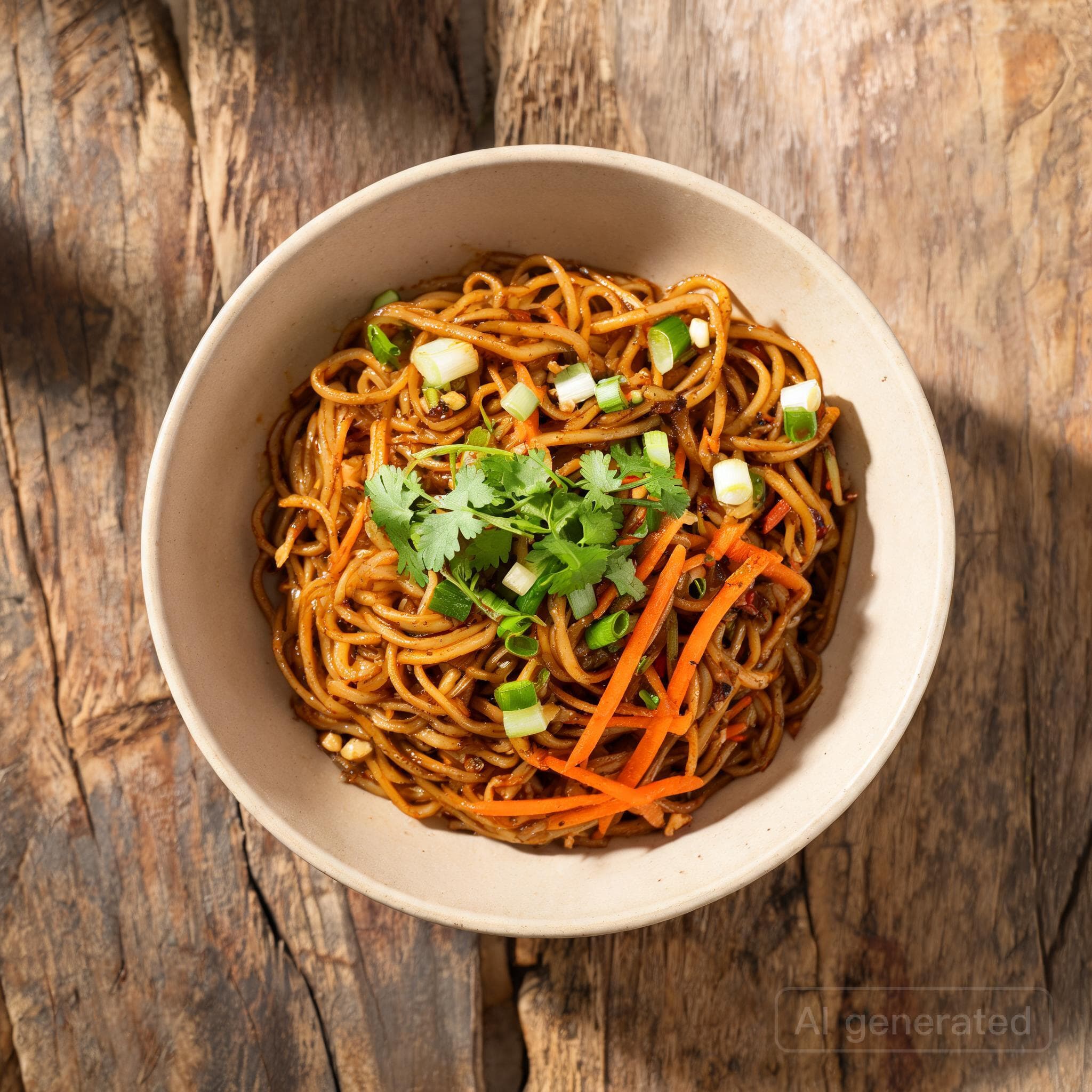 Schnelle gebratene Asia-Nudeln