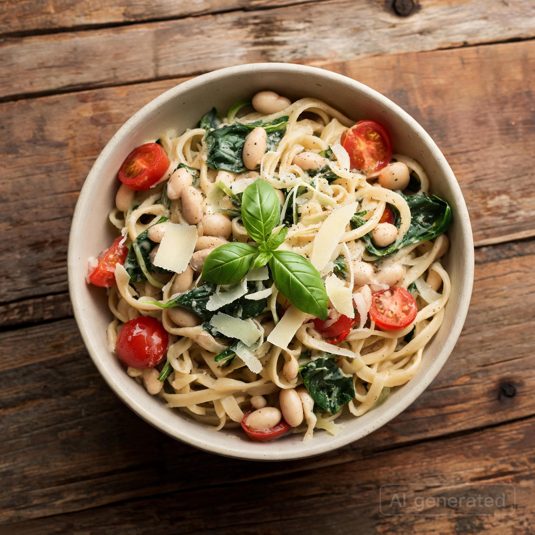 Toskanische Pasta mit Bohnen