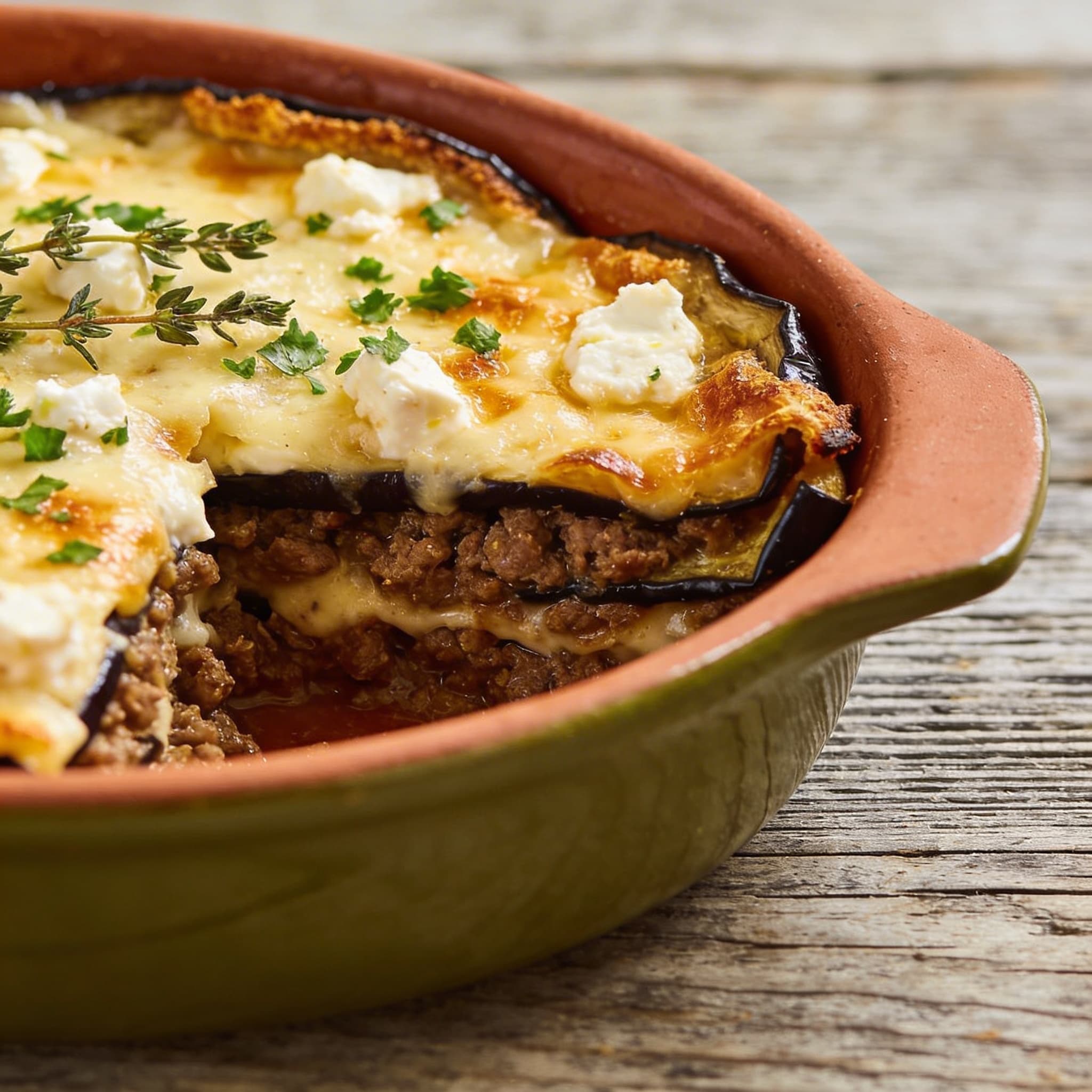 Herzhafte griechische Lamm-Moussaka