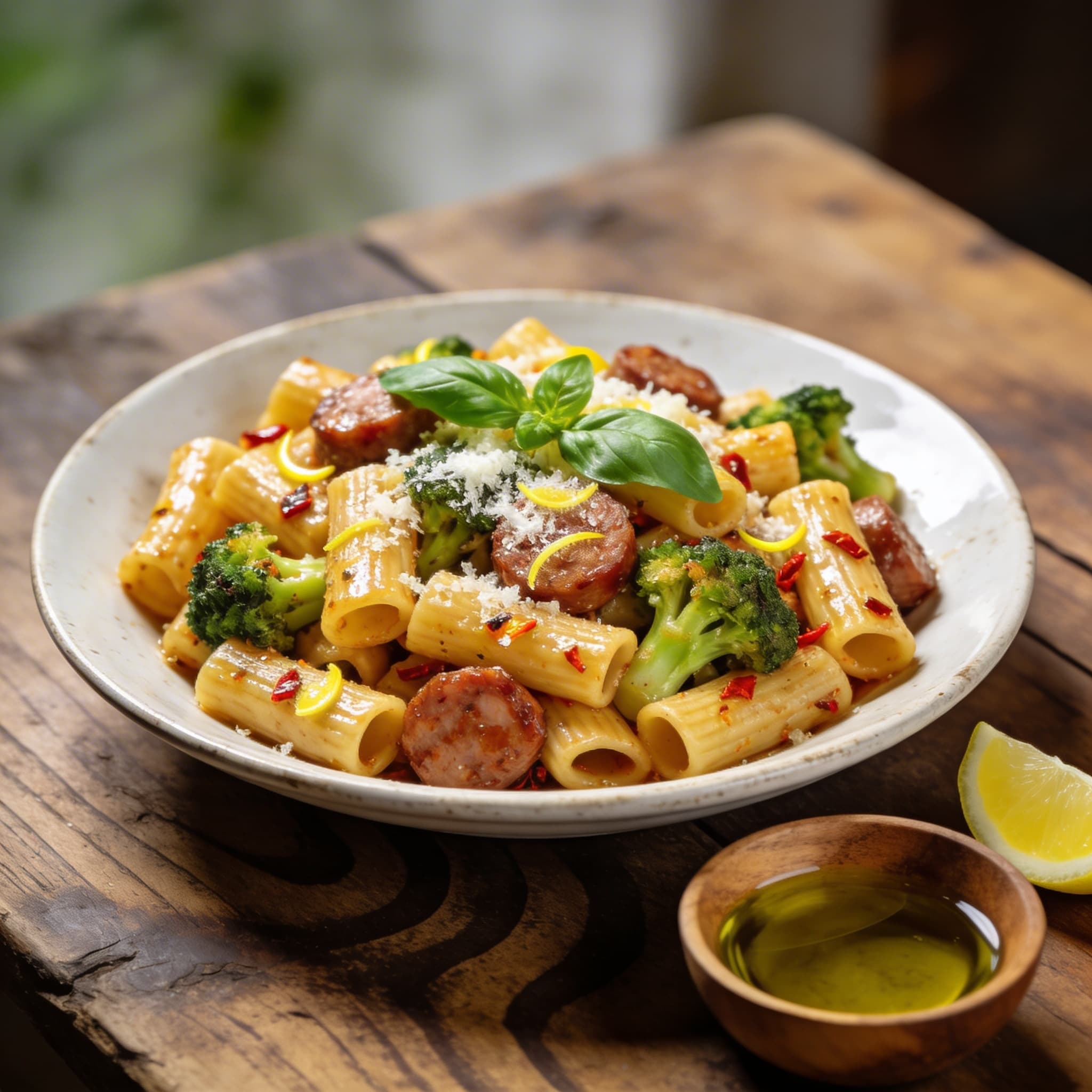 Rigatoni mit Salsiccia und Brokkoli