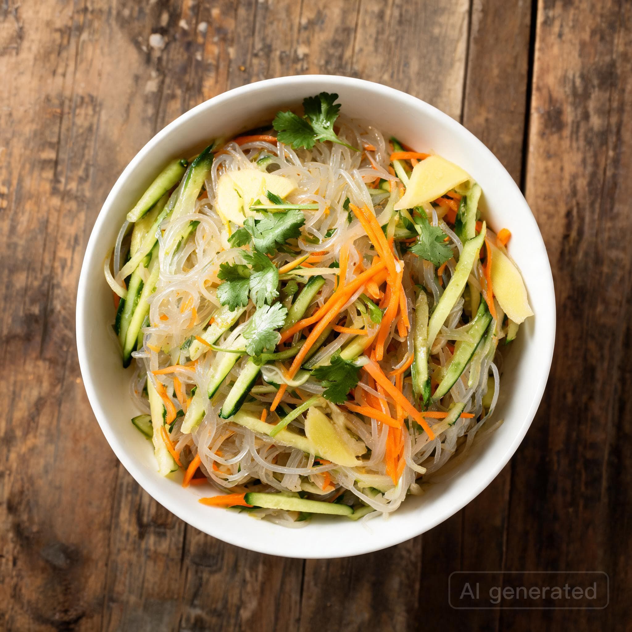 Leichter Glasnudelsalat mit Ingwer