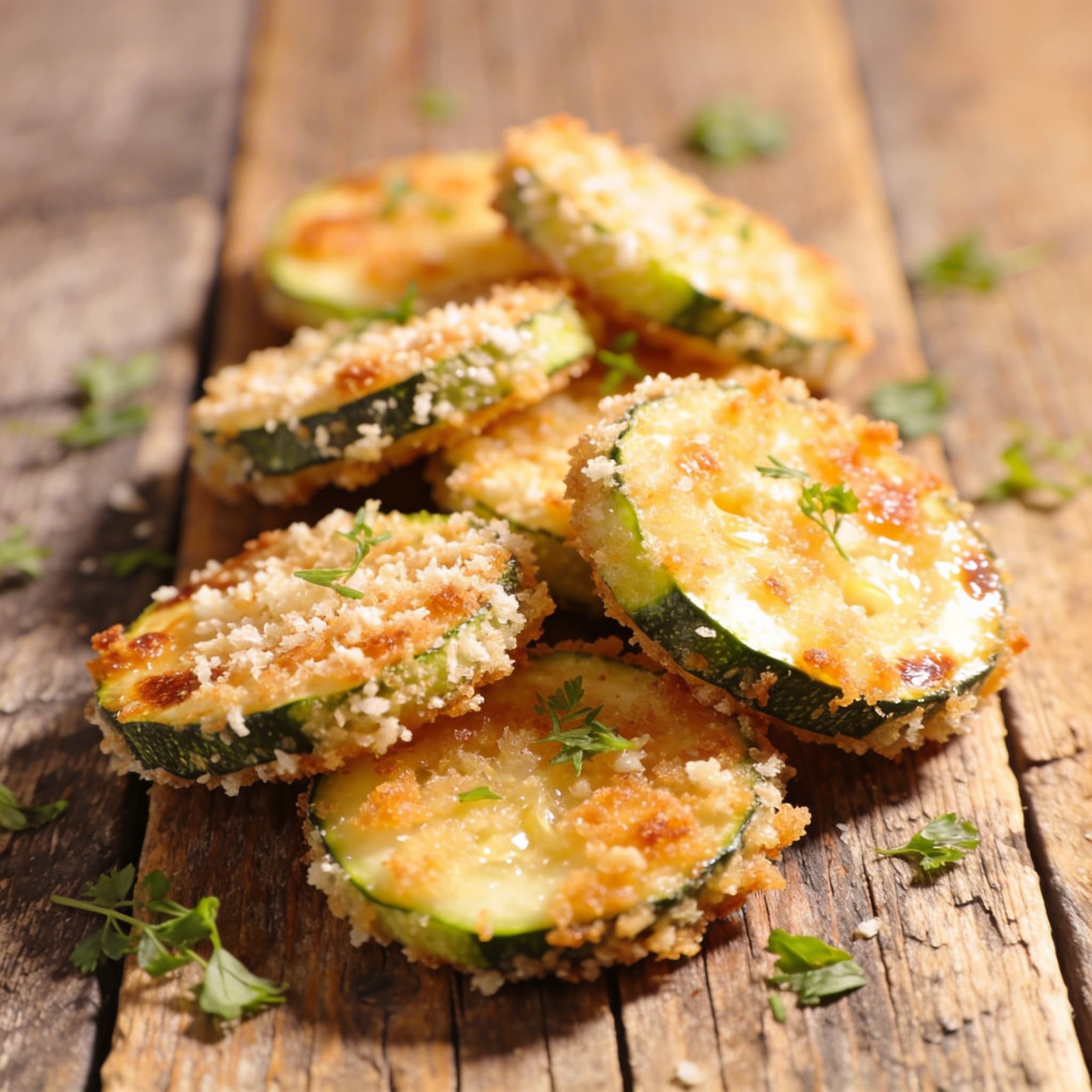Knusprige Parmesan-Zucchini-Snacks