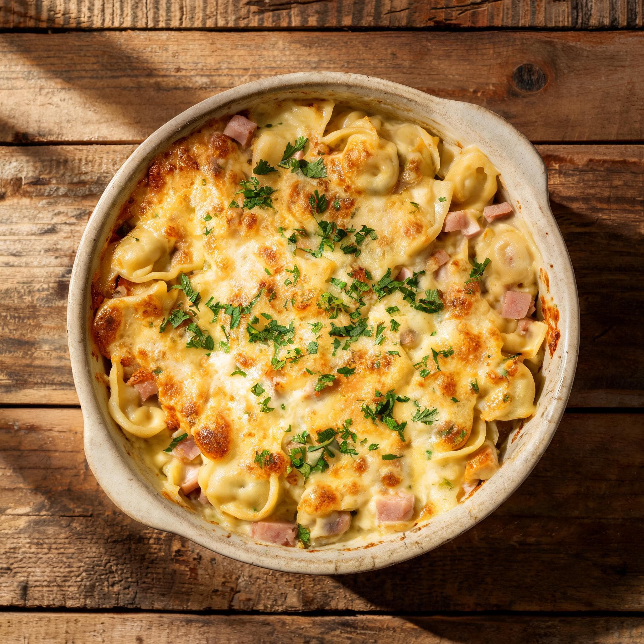 Tortellini-Auflauf mit Schinken