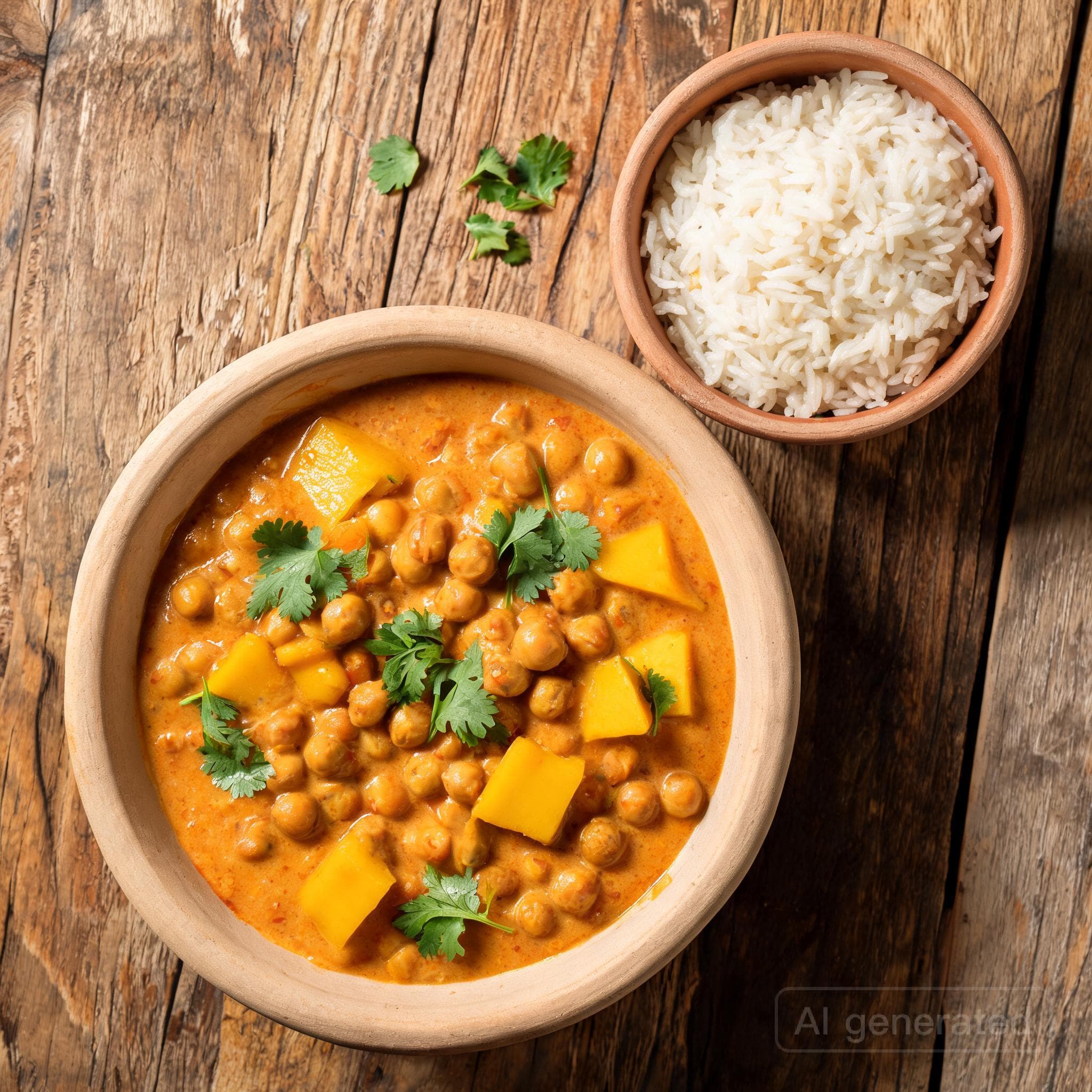Fruchtiges Mango-Kichererbsen-Curry