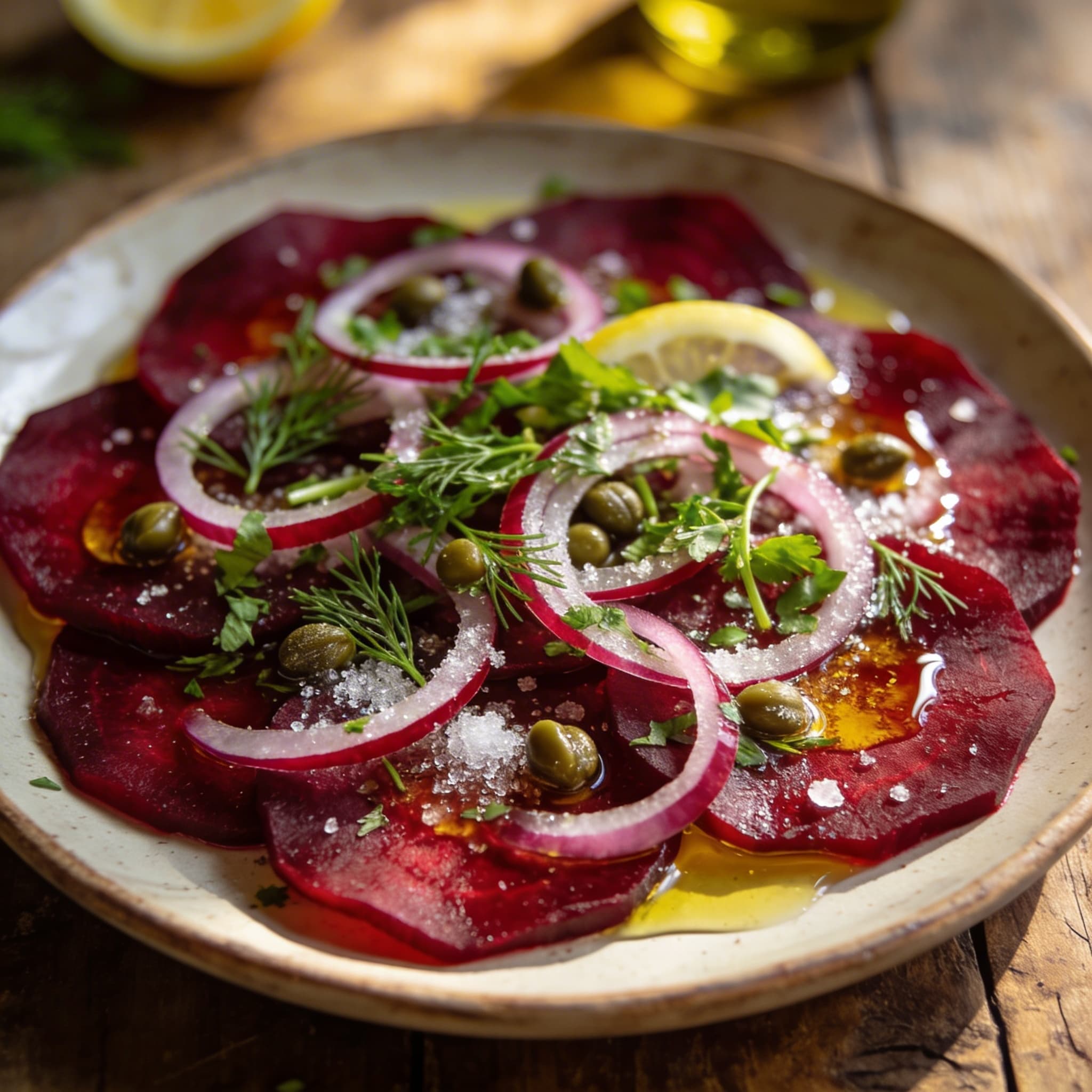 Frisches Rote-Beete-Carpaccio