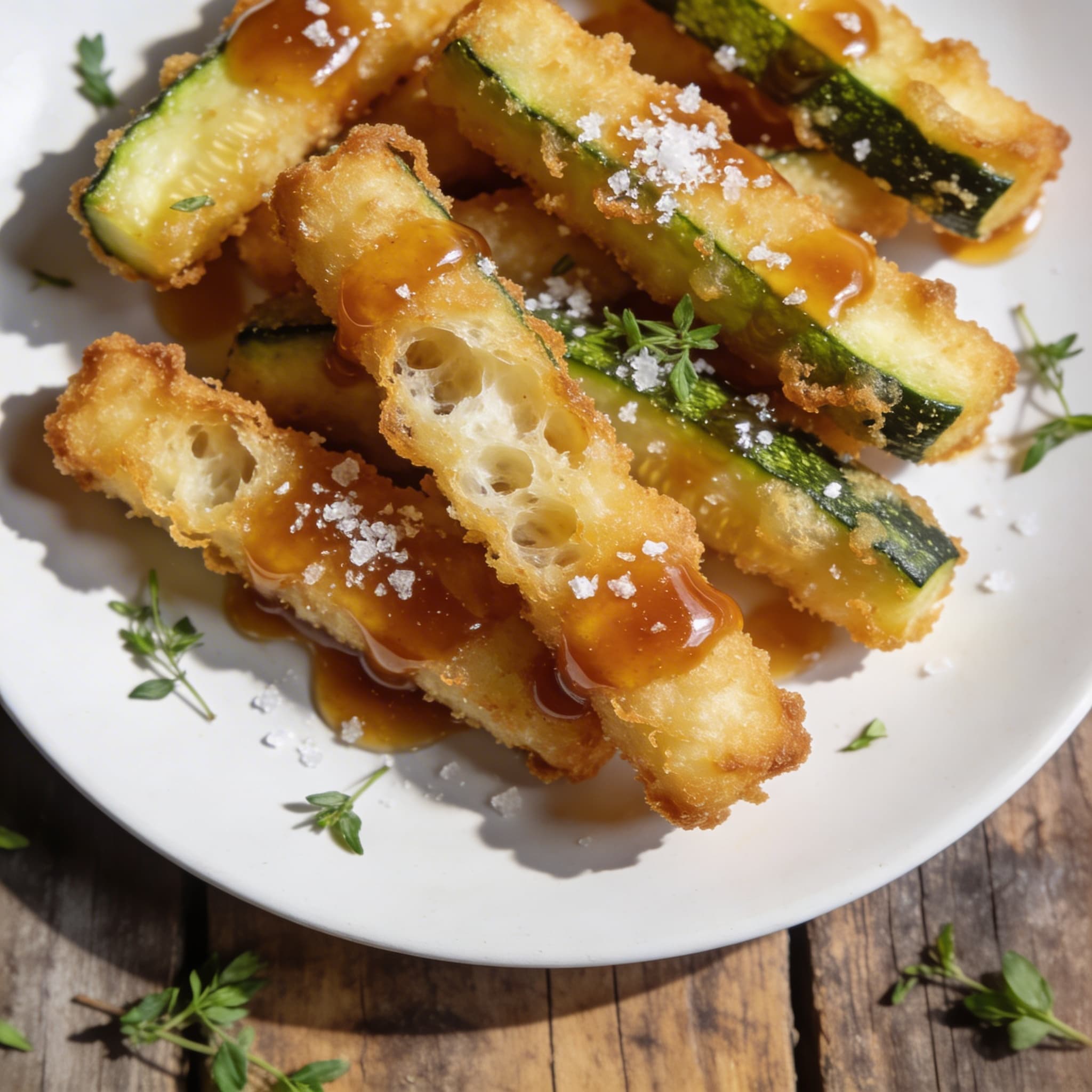 Knusprige Tempura-Zucchini-Sticks