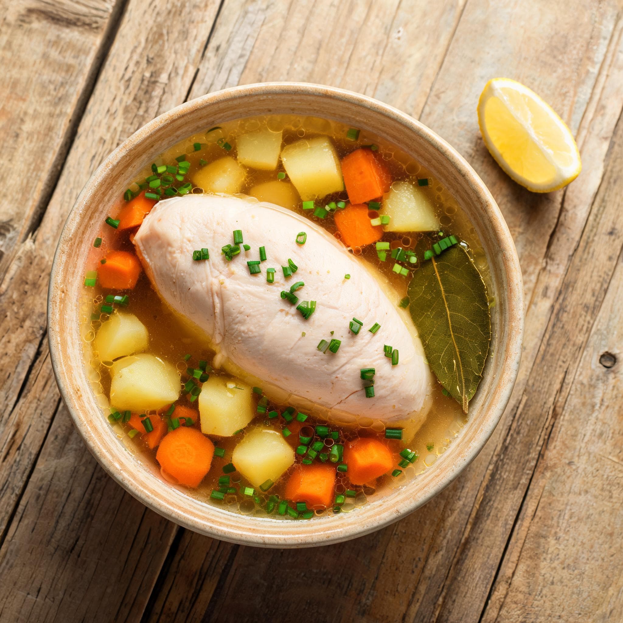 Turkey Breast with Broth Potatoes