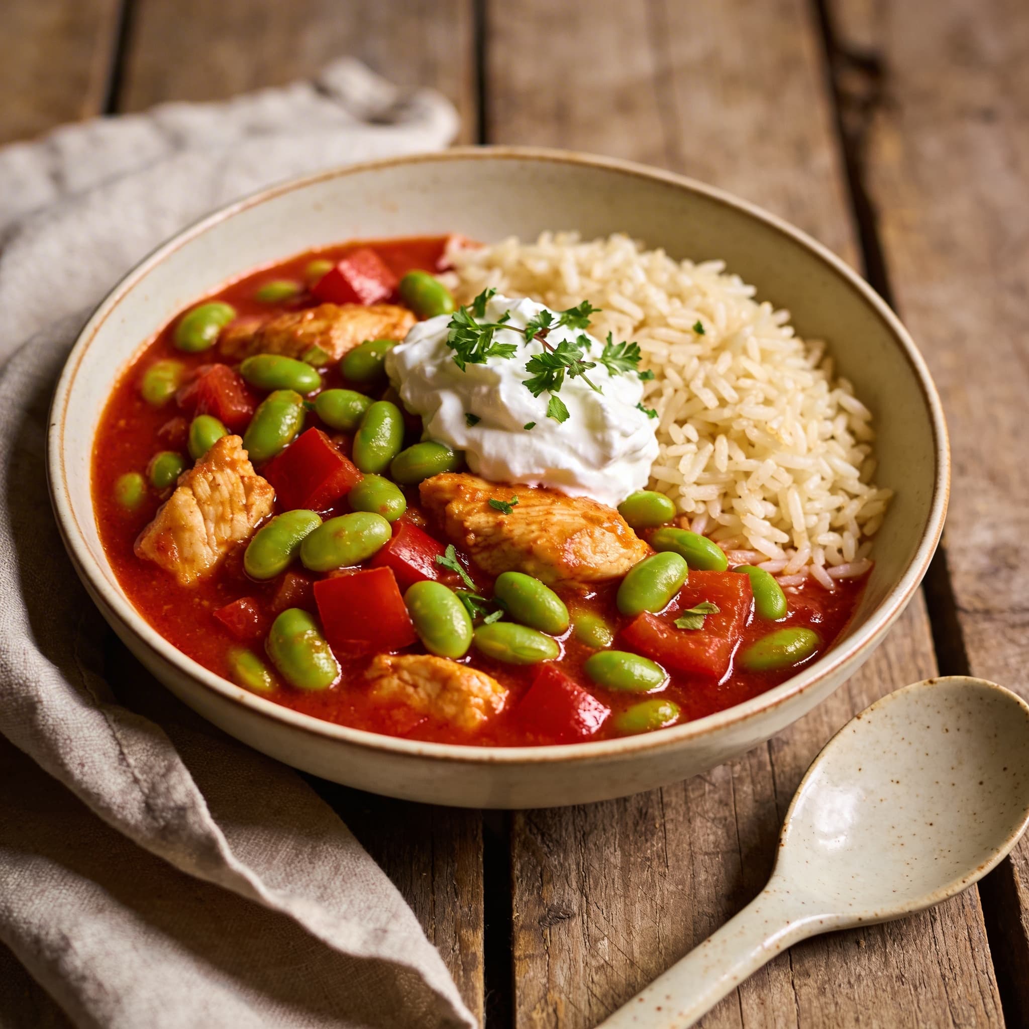 Aromatisches Asiatisches Bohnen-Curry