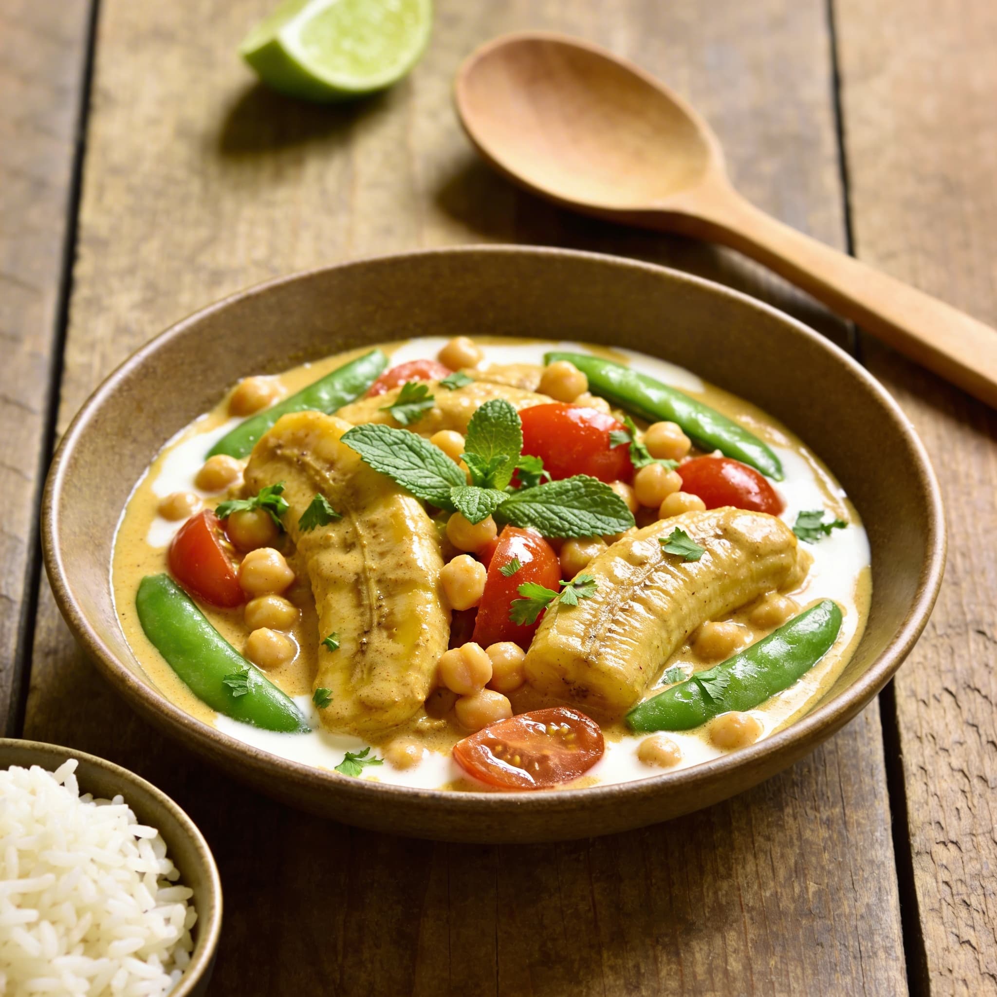 Cremiges Bananen-Curry