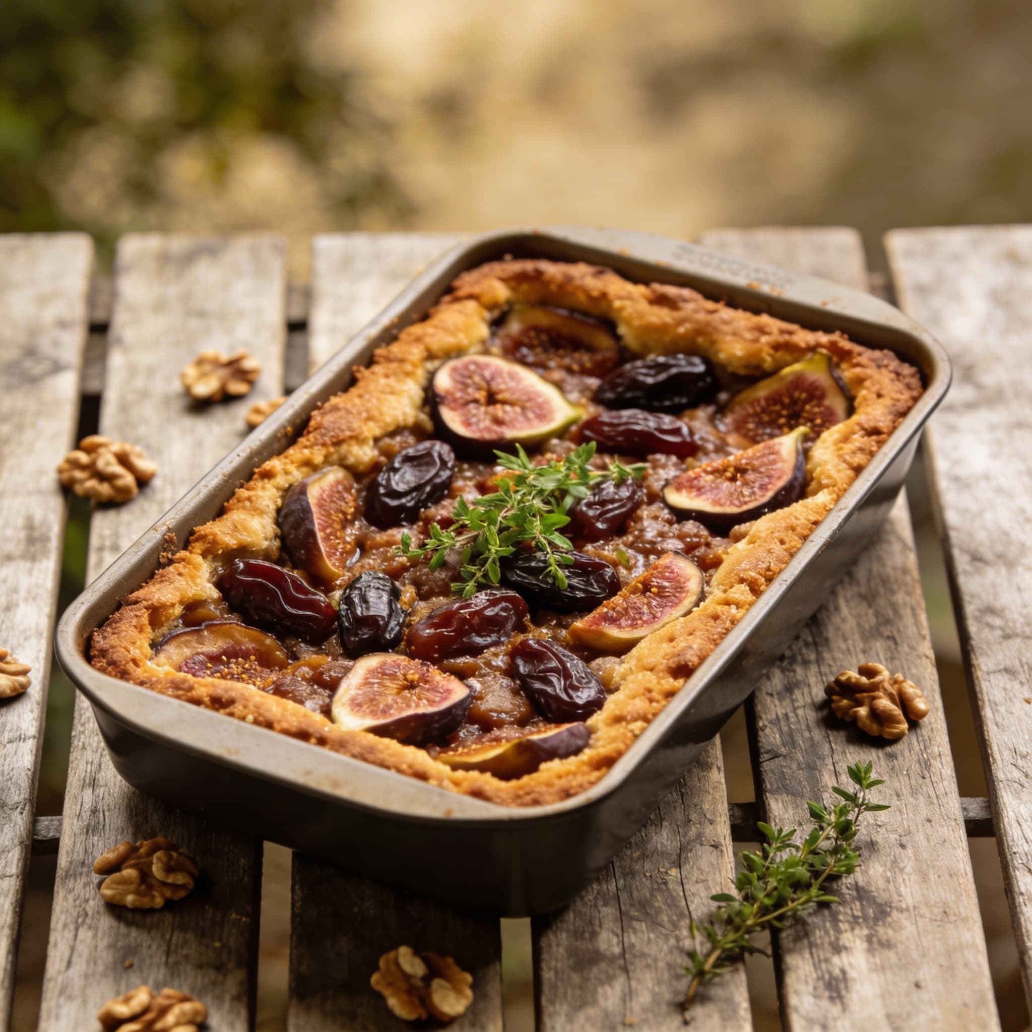 Saftiger Dattel-Feigen-Kuchen