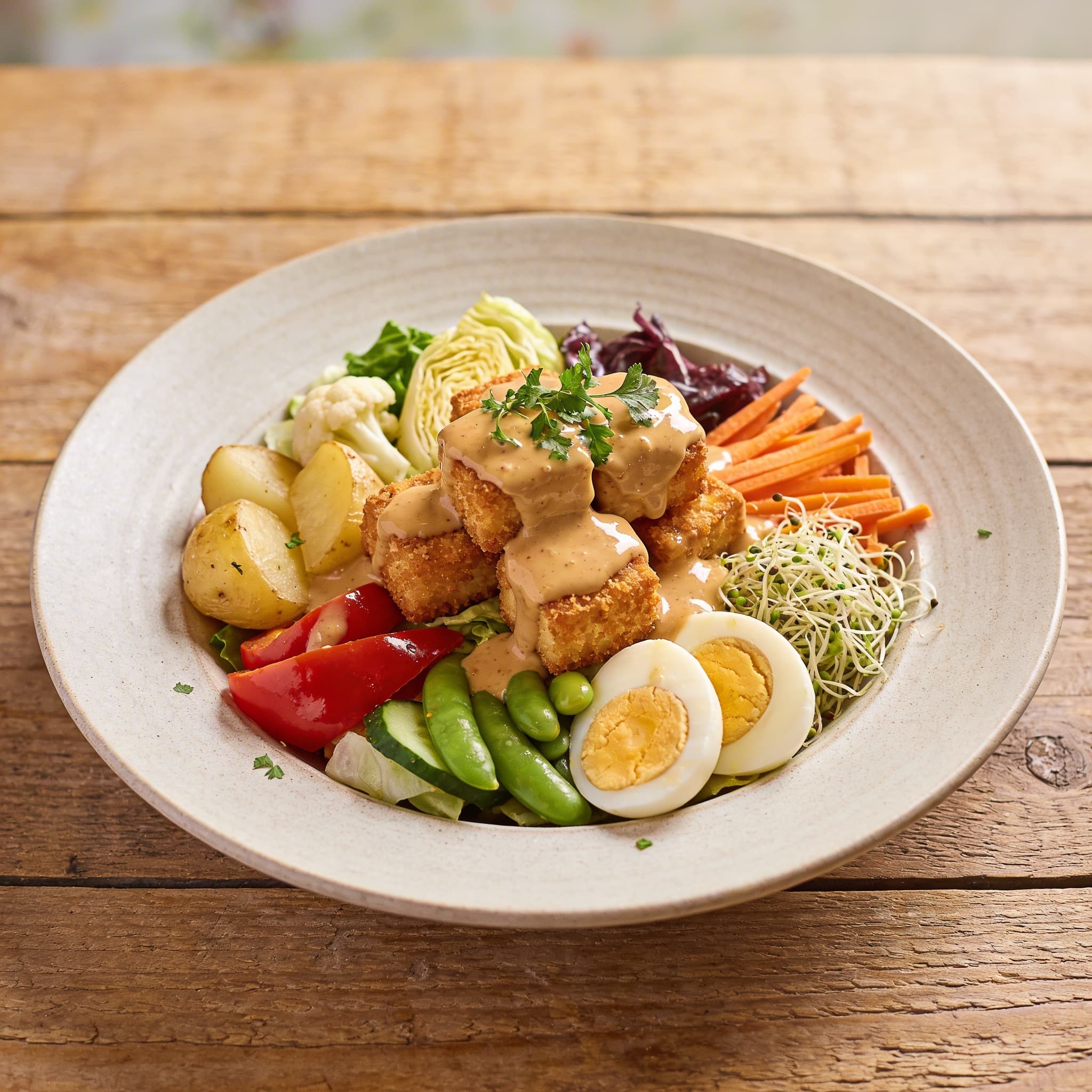 Bunter indonesischer Gado-Gado