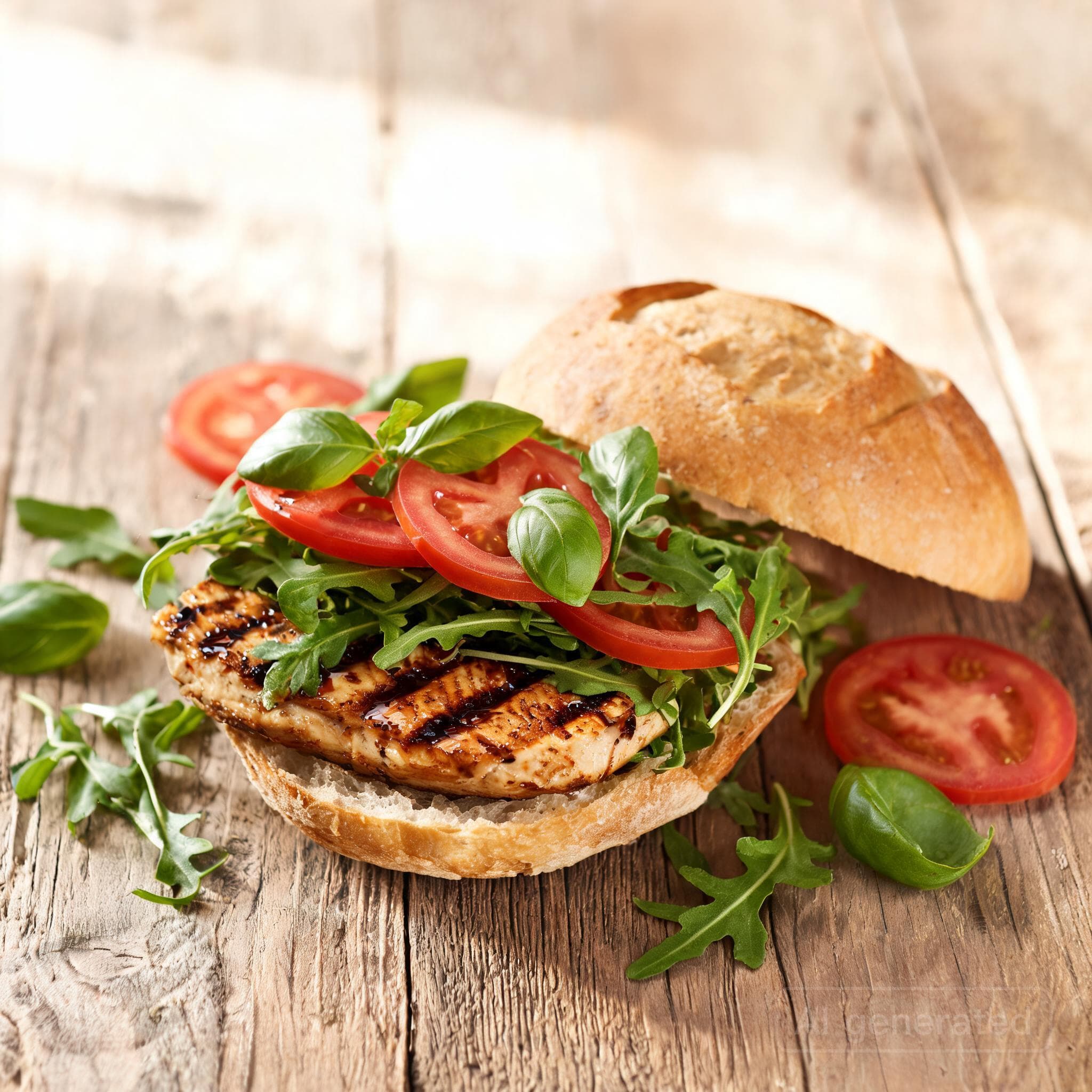 Mediterraner Bruschetta Chicken Burger