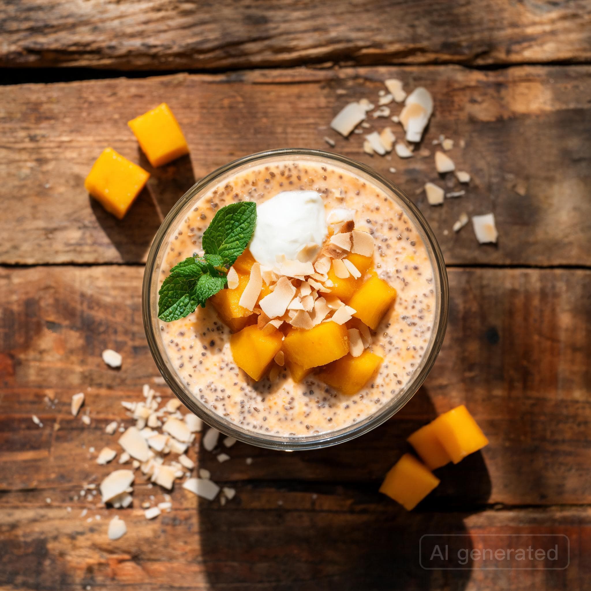 Cremiger Mango-Lassi Chia Pudding