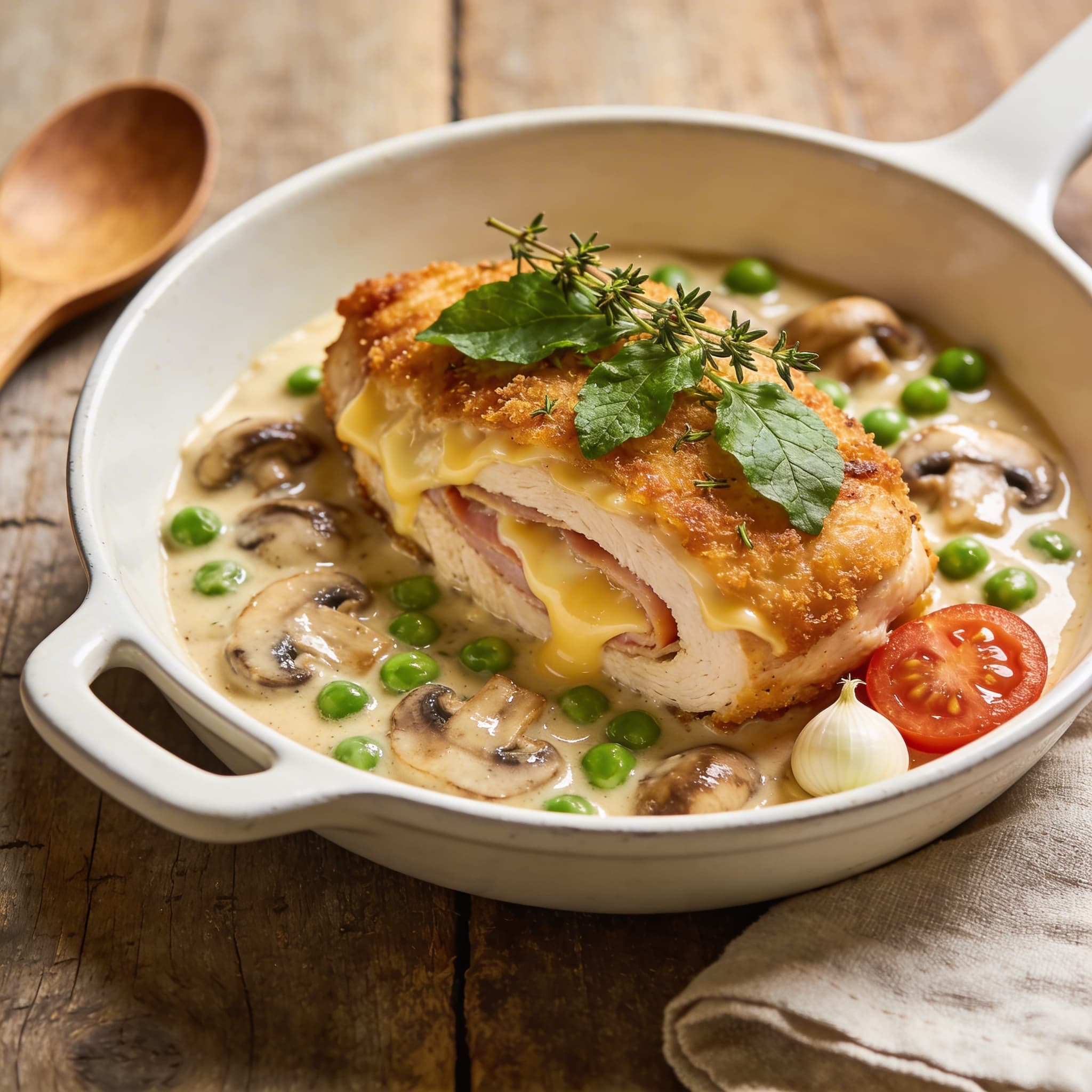 Hähnchen Cordon Bleu Pfanne