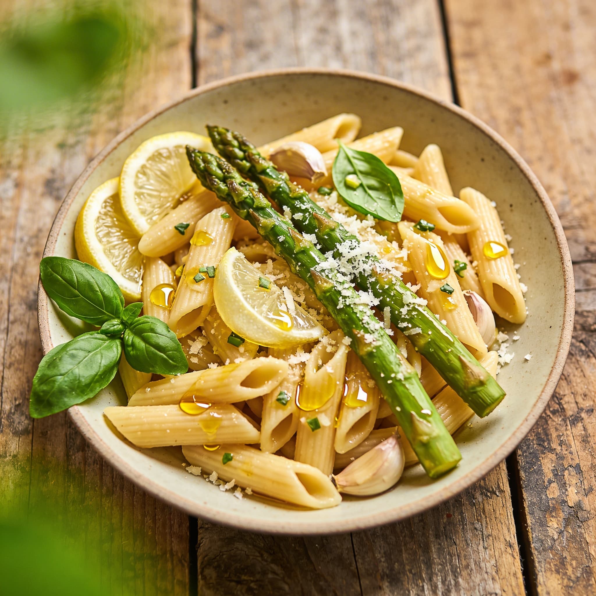 Frische Zitronen-Spargel-Pasta