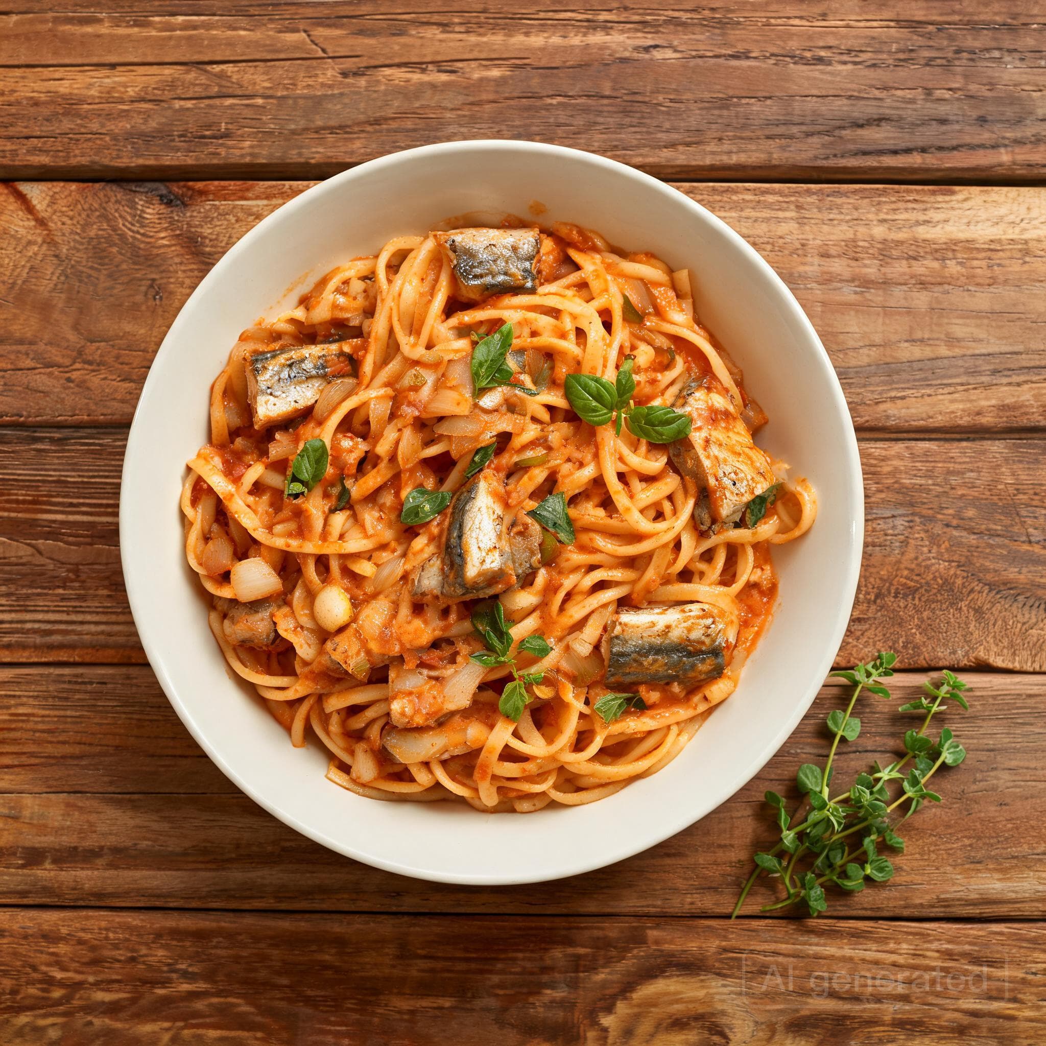 Schnelle Pasta mit cremiger Makrele