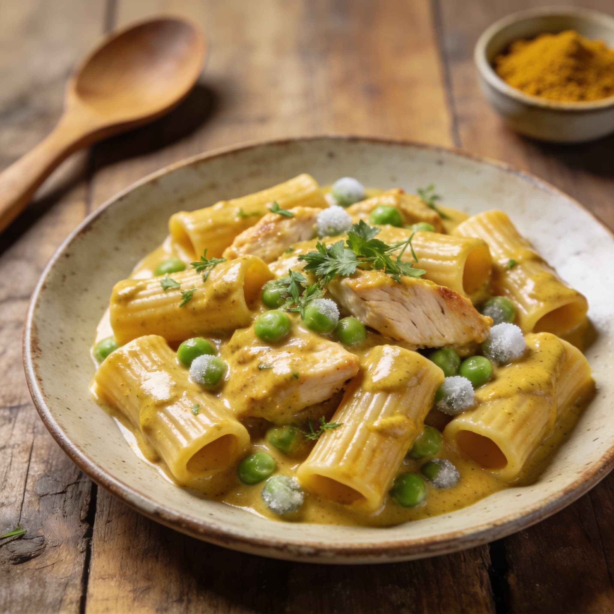 Schnelle Curry-Pasta mit Hähnchen