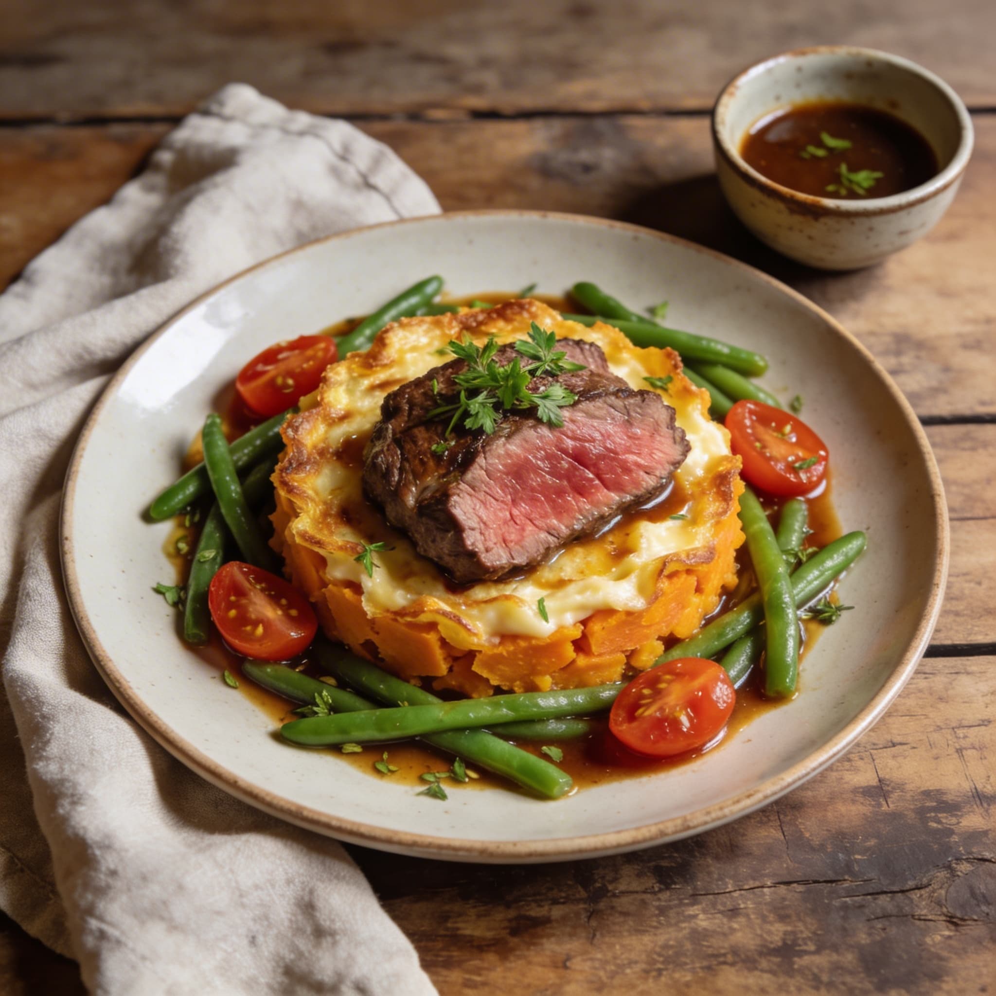 Lammfilet mit Süßkartoffelgratin