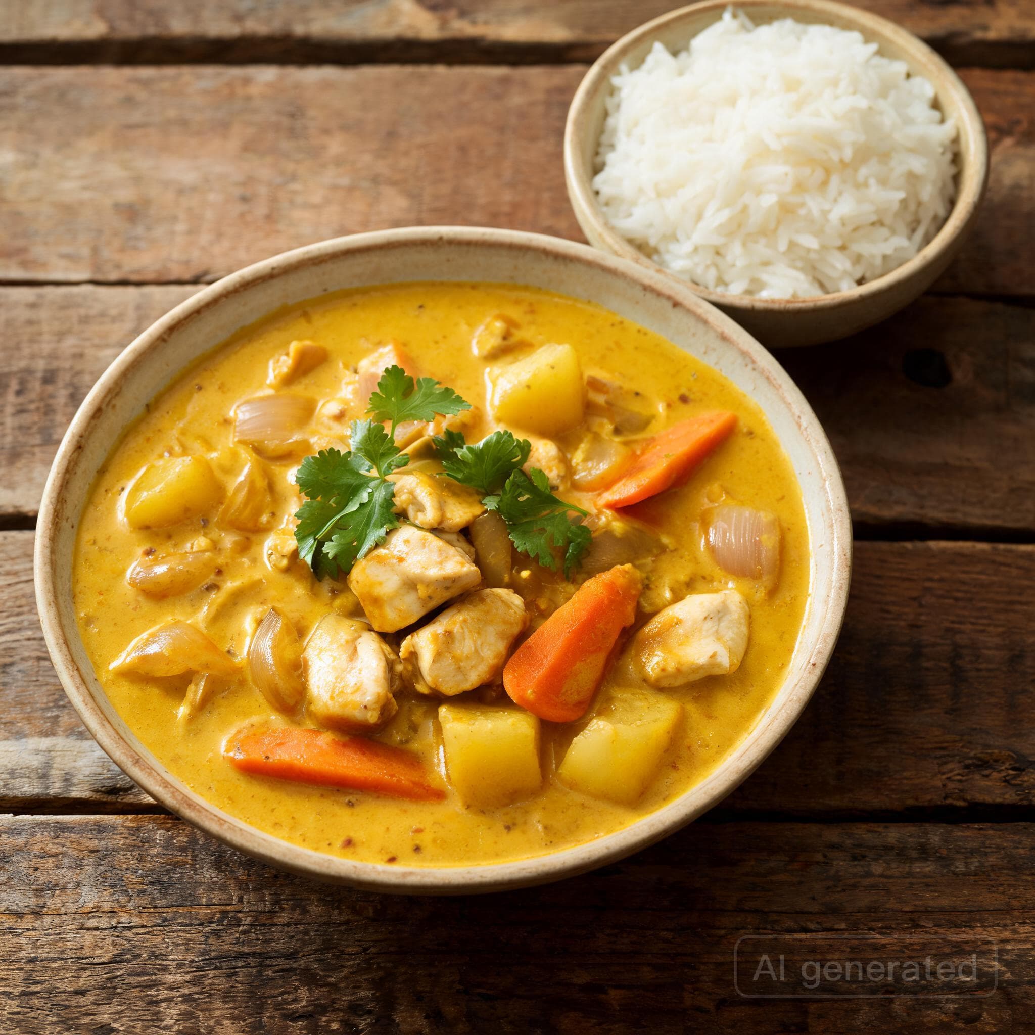 Gelbes Thai-Curry mit Hähnchen