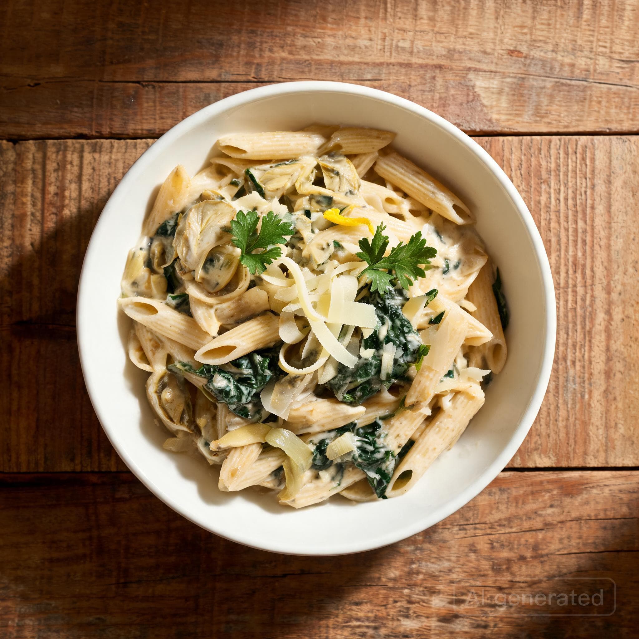 Cremige One-Pot-Pasta mit Artischocken