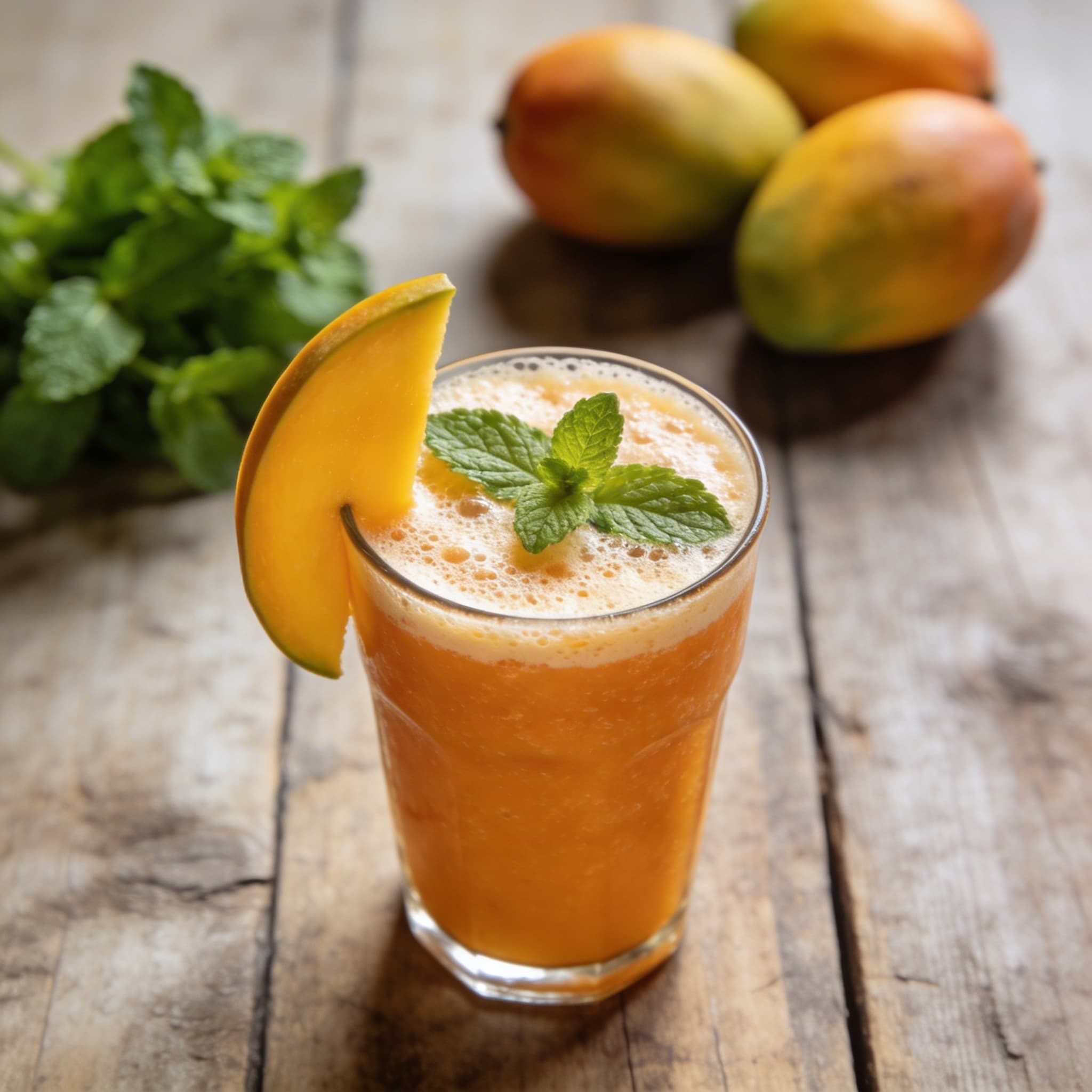 Erfrischender Mango-Minz-Smoothie