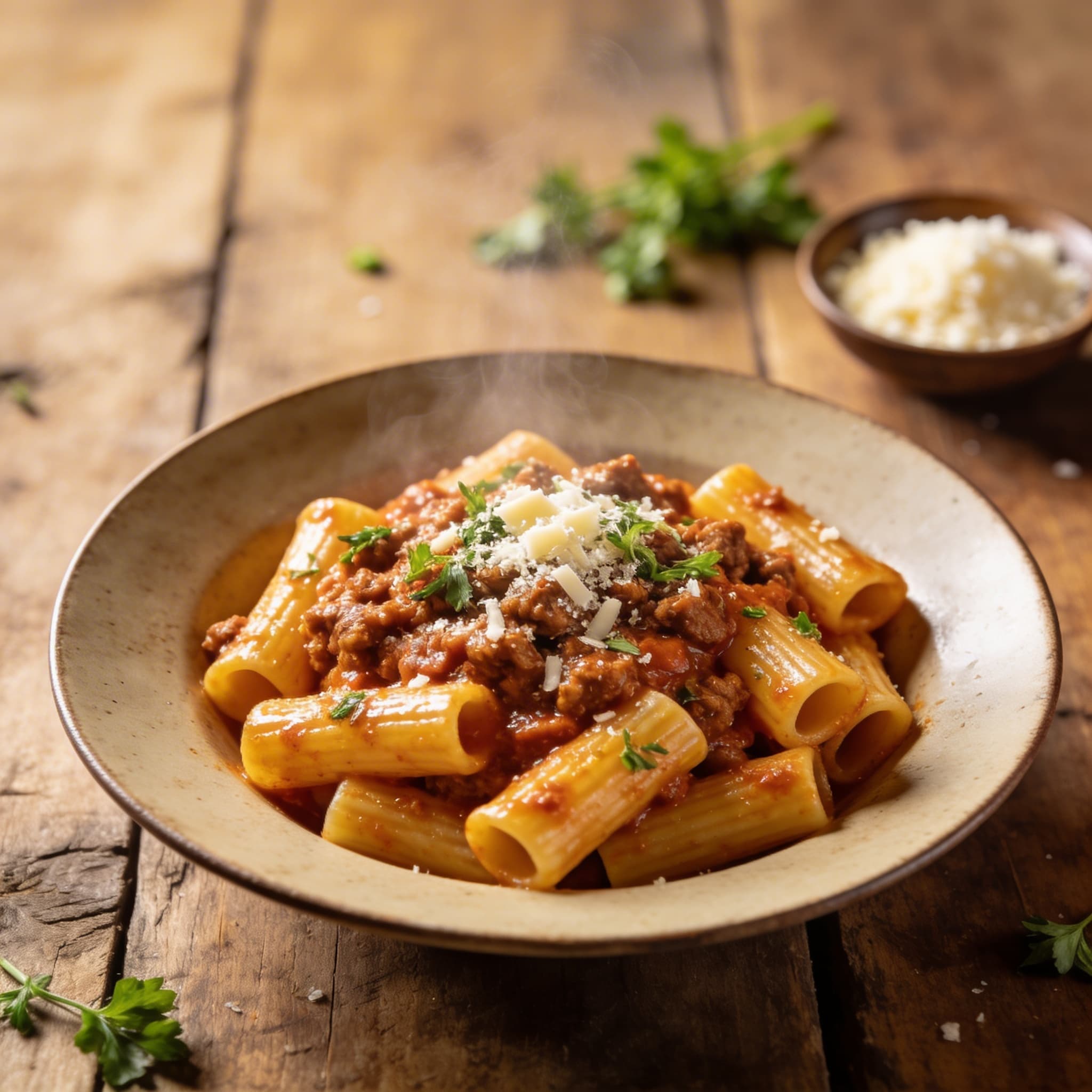 Klassische Makkaroni Bolognese