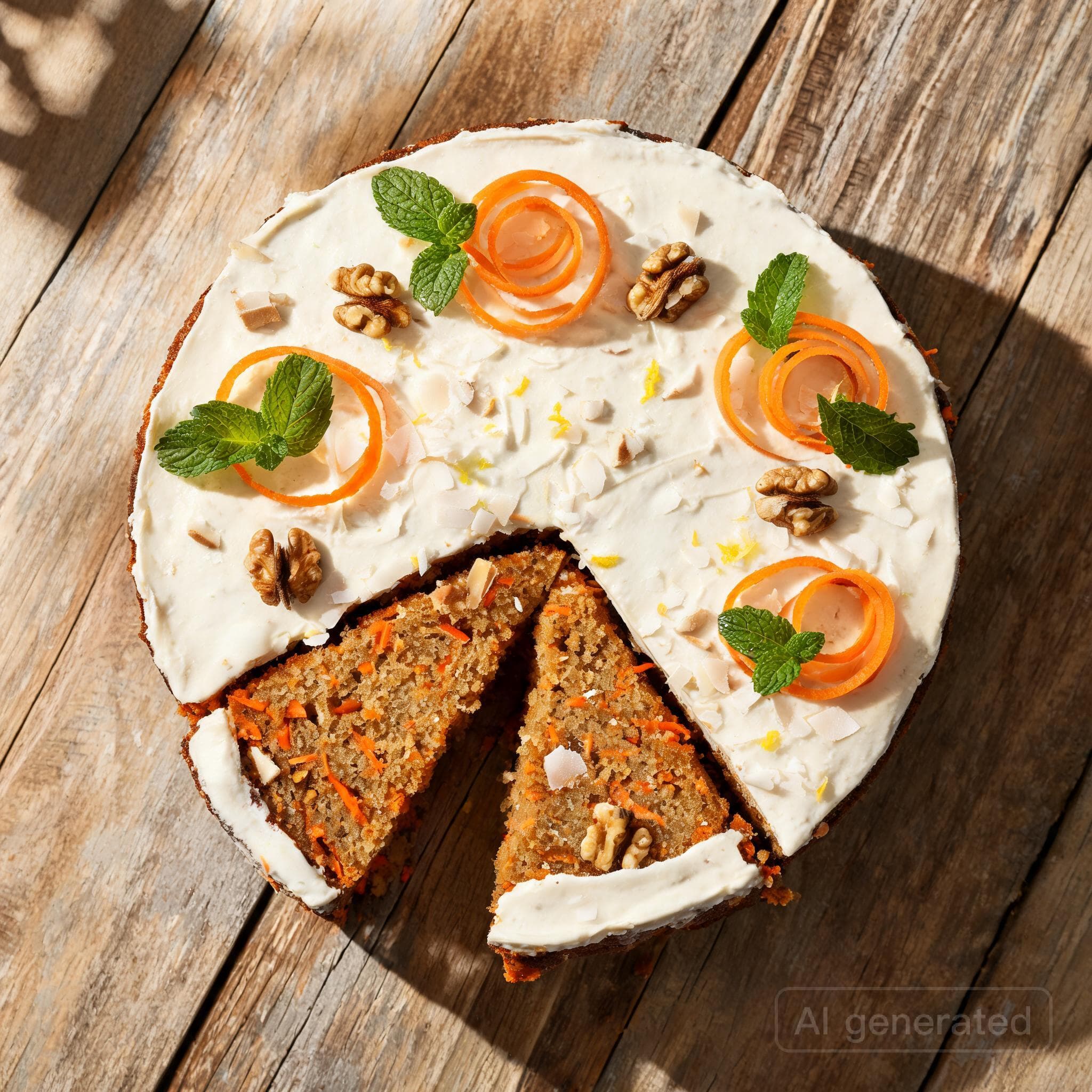Saftiger Karottenkuchen mit Walnüssen