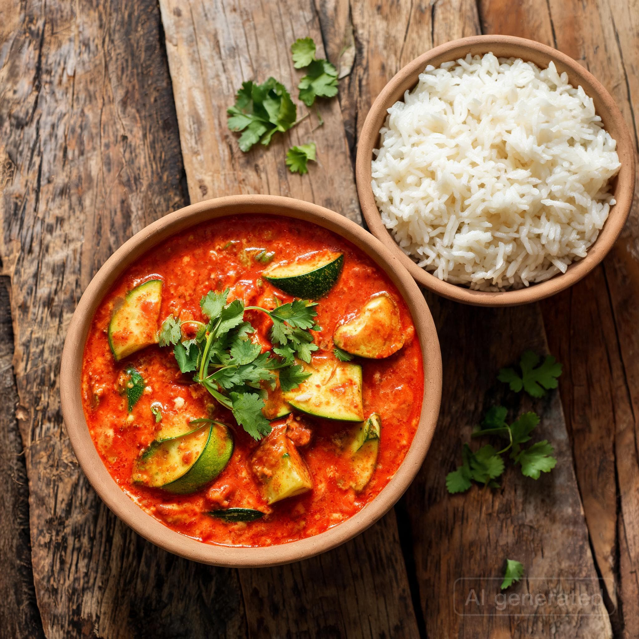 Würziges Rotes Zucchini-Curry