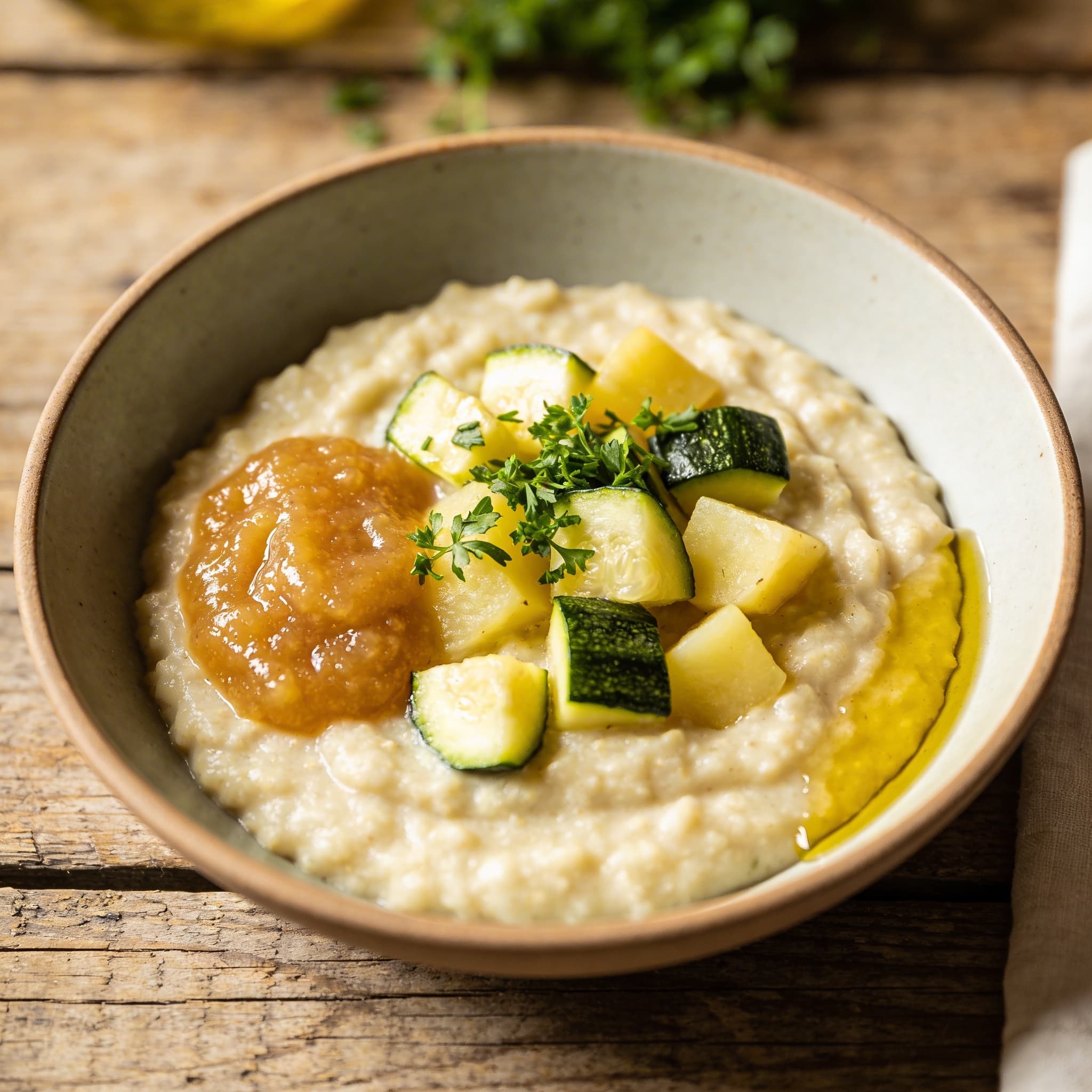 Milder Zucchini Kartoffel Brei