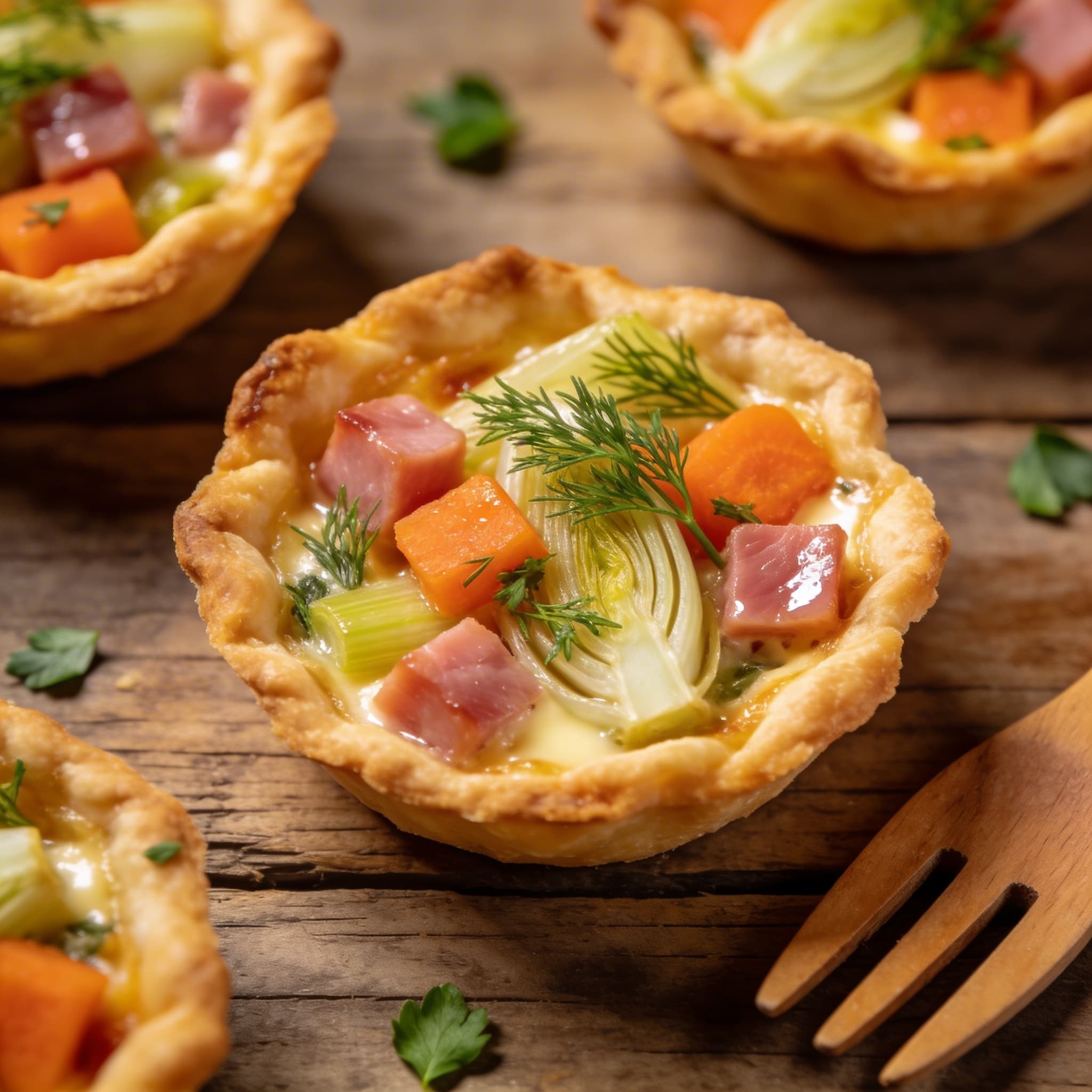 Knusprige Mini-Gemüse-Quiches