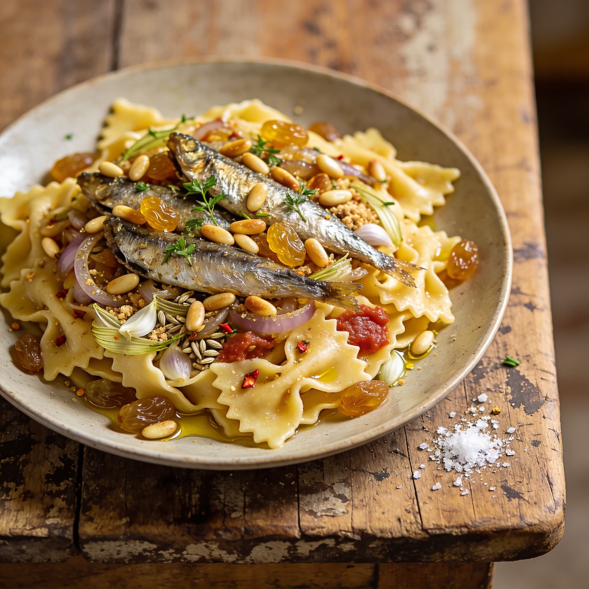 Sizilianische Pasta mit Sardellen