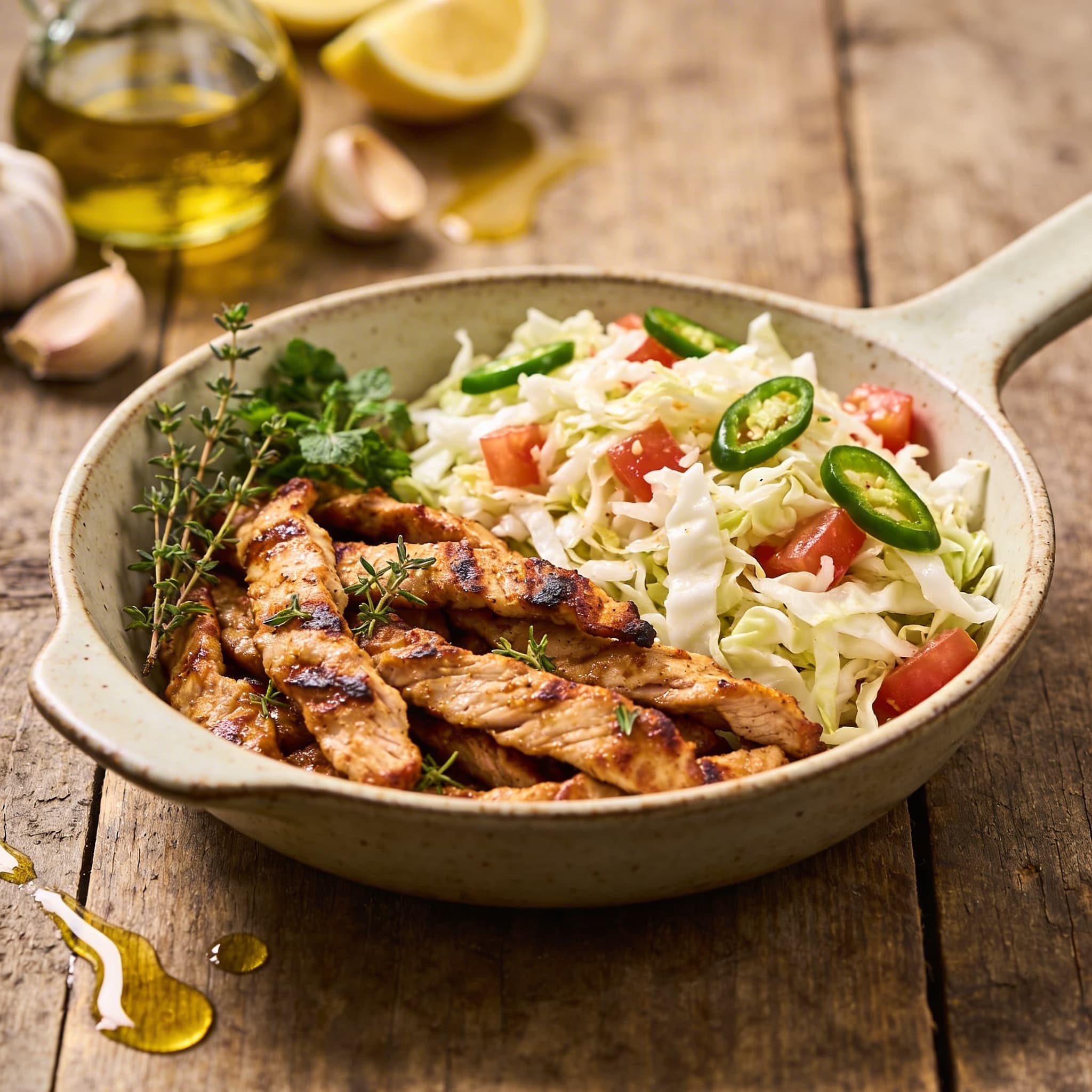 Würzige Puten-Gyros Pfanne