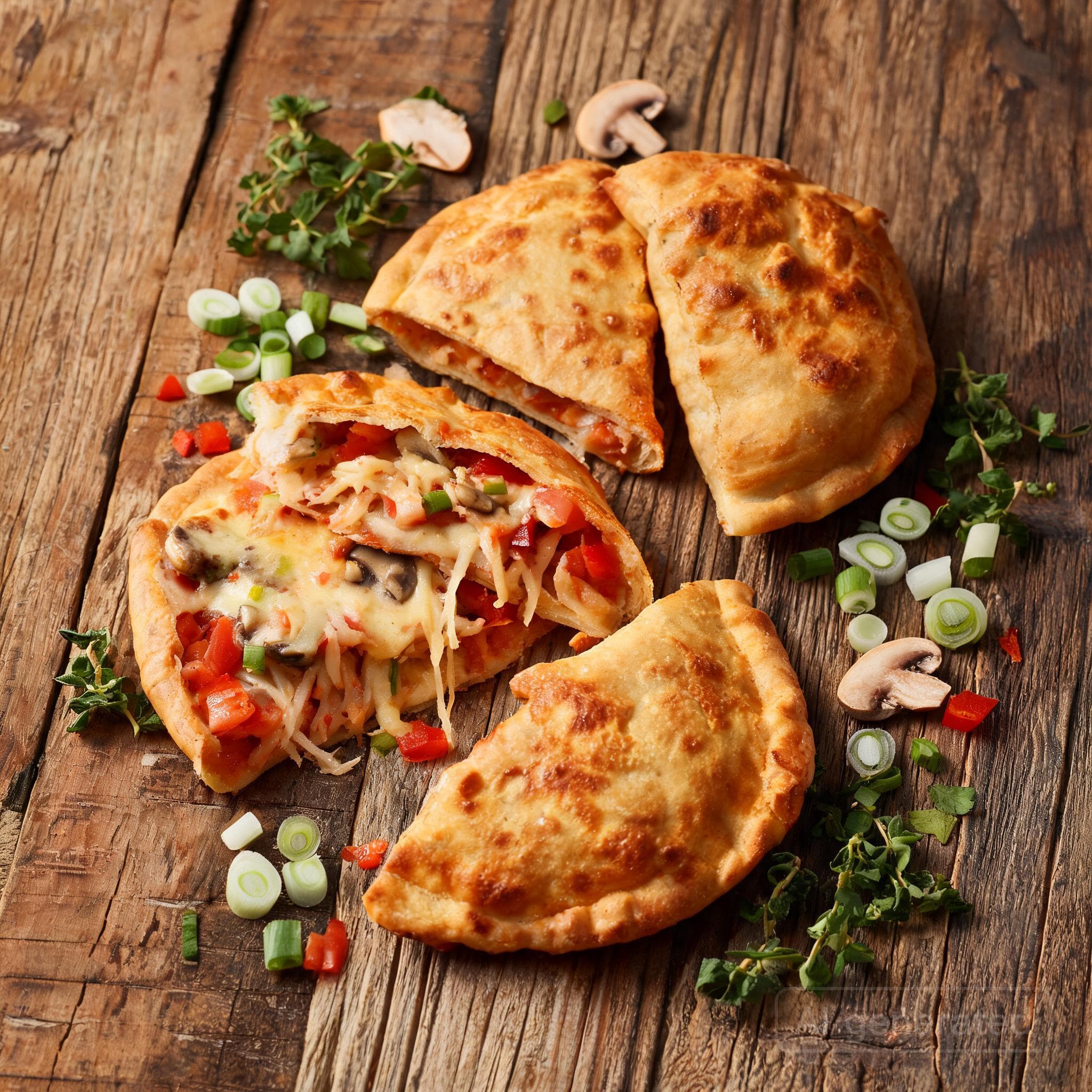 Knusprige Pizzataschen mit Gemüse