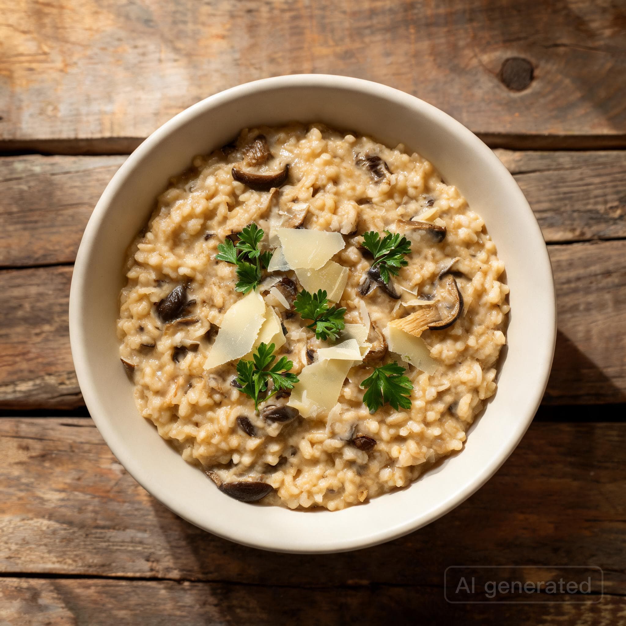 Cremiges Risotto mit Steinpilzen
