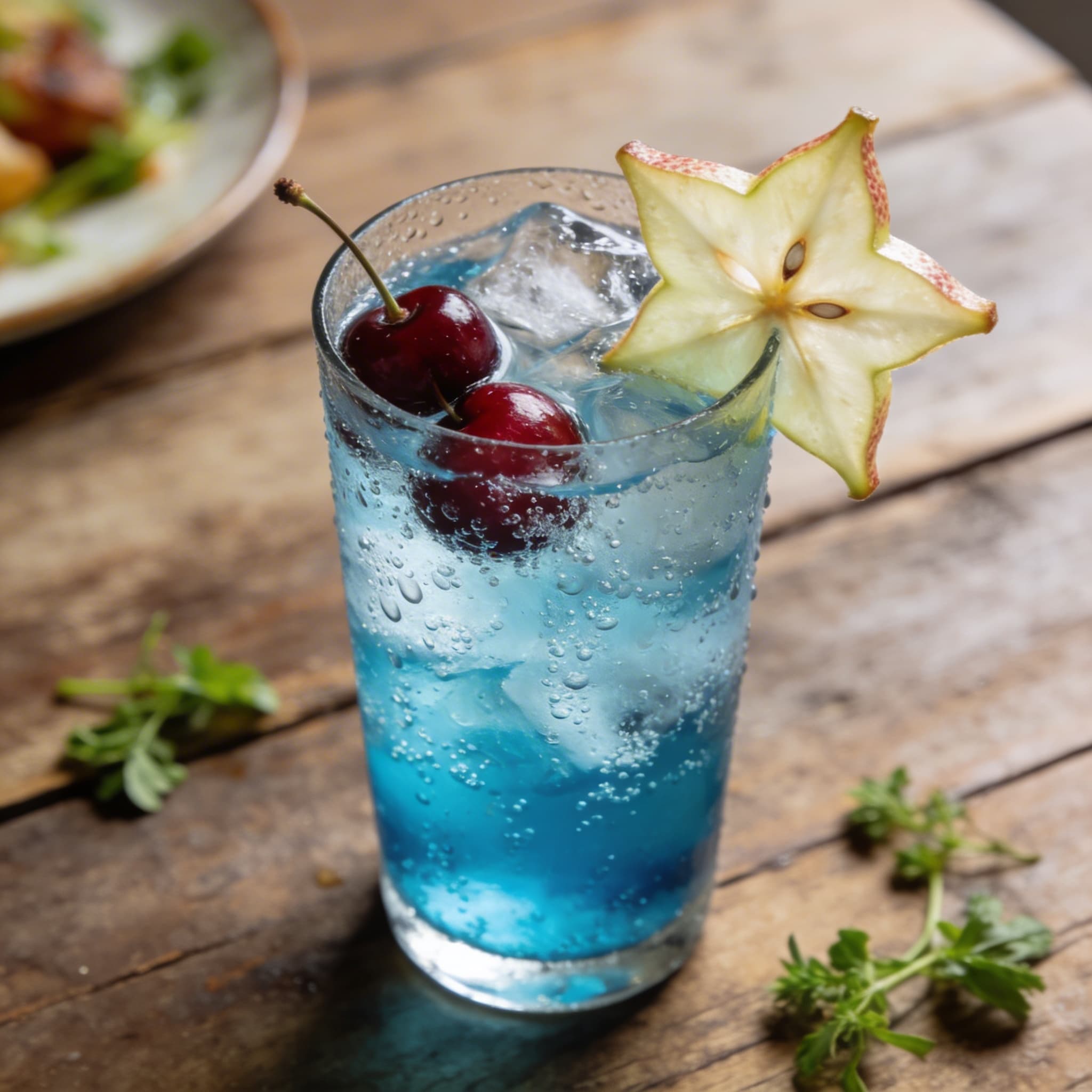 Erfrischender Blauer Cocktail