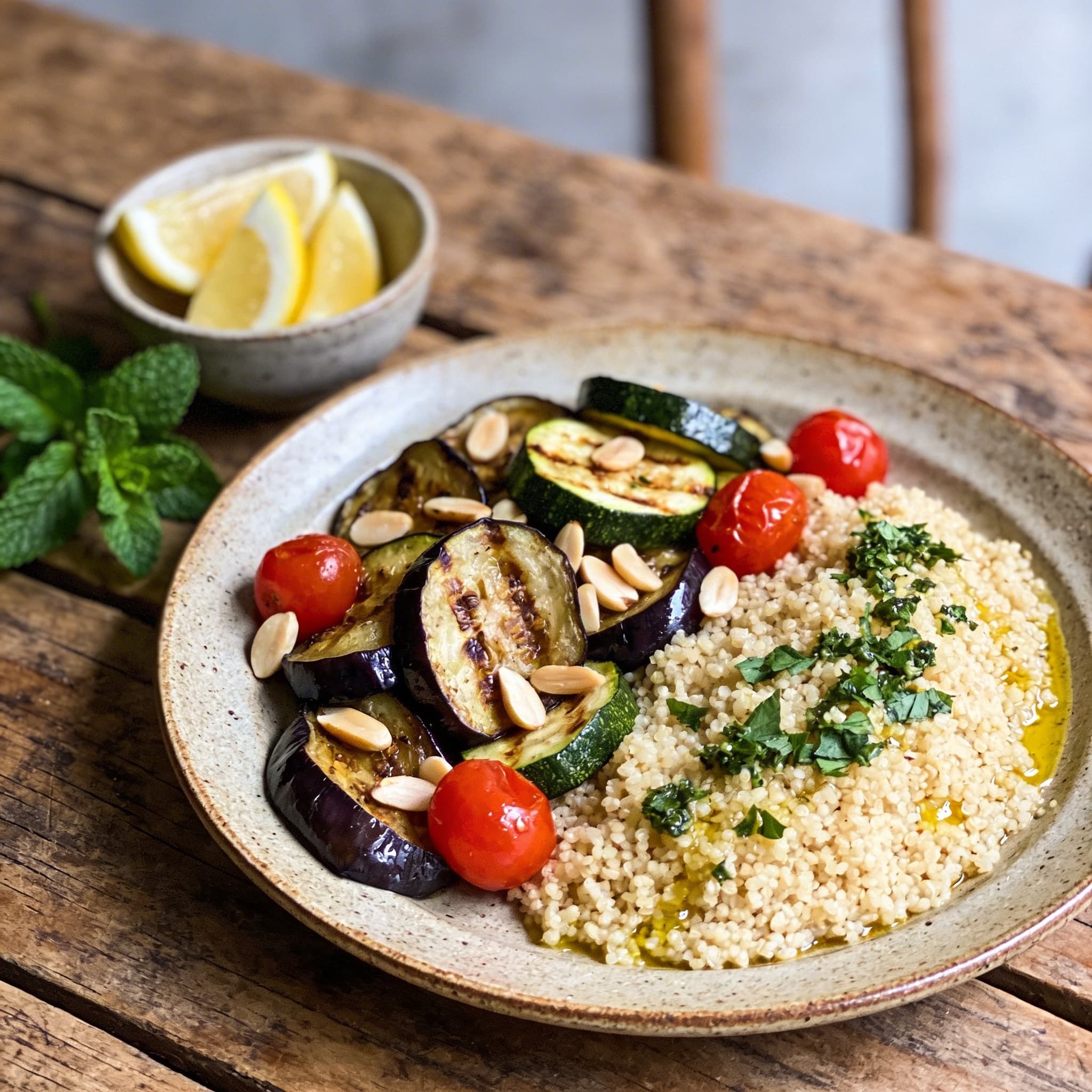 Couscous mit mediterranem Ofengemüse