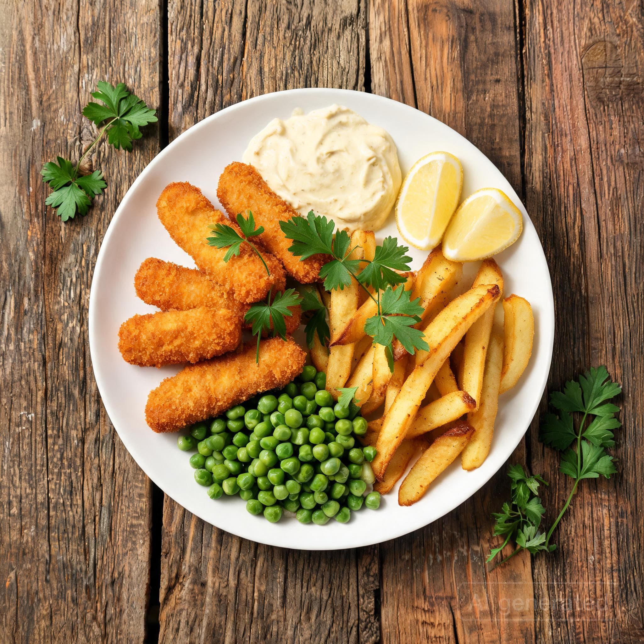 Fischstäbchen mit Pommes