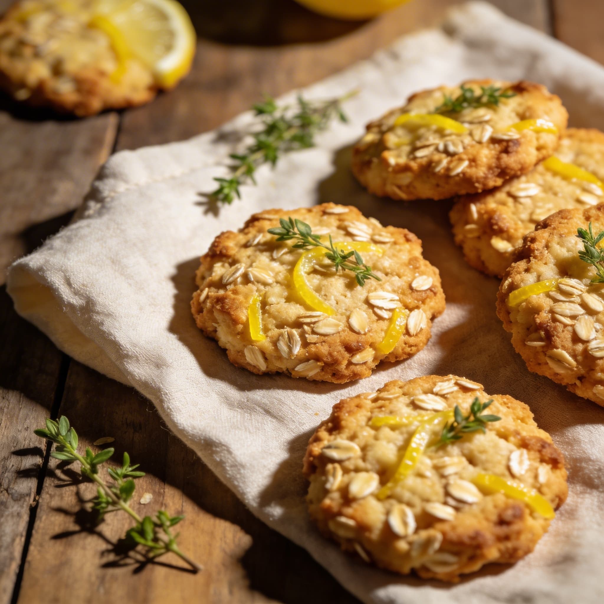 Knusprige Zitronen-Hafer-Plätzchen