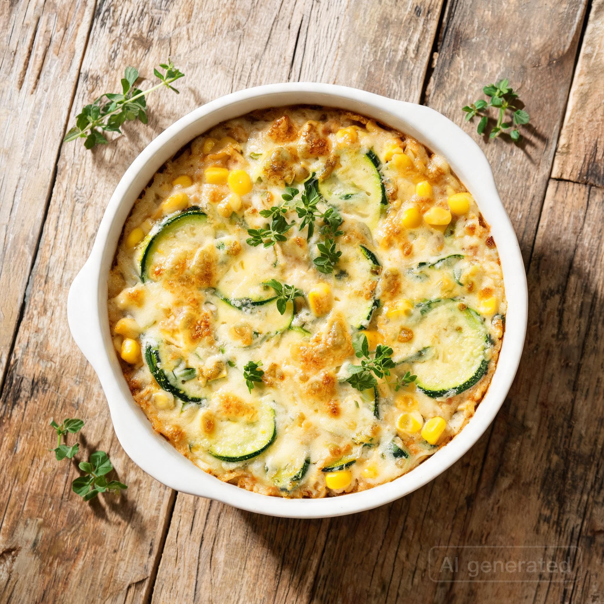 Würzige Zucchini-Mais-Quiche ohne Boden