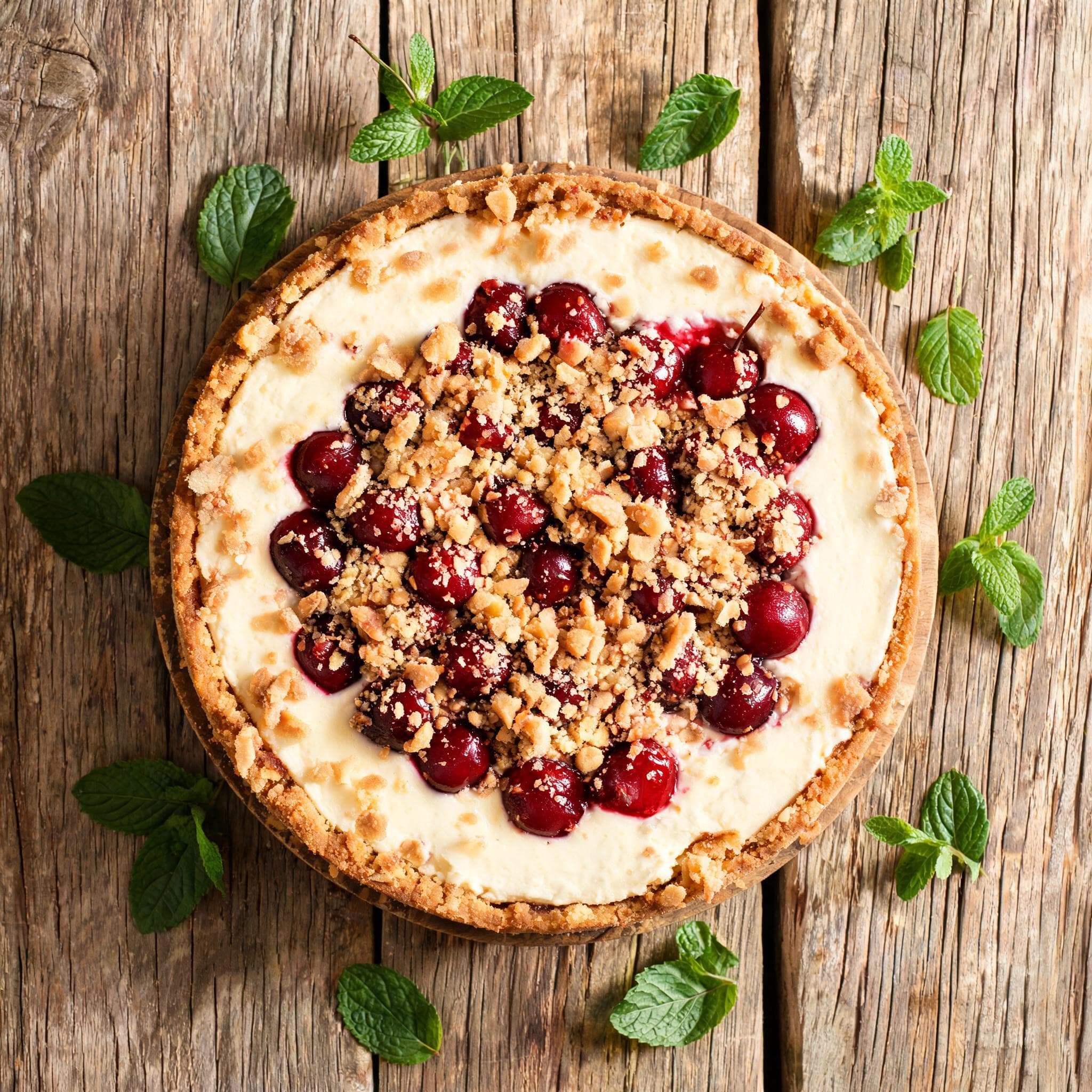 Gâteau au fromage blanc et aux cerises