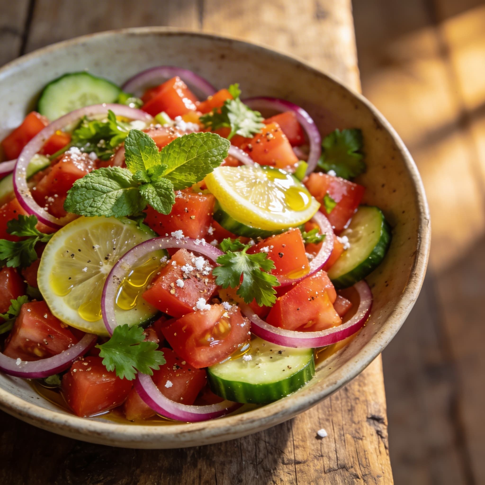 Erfrischender Persischer Shirazi-Salat