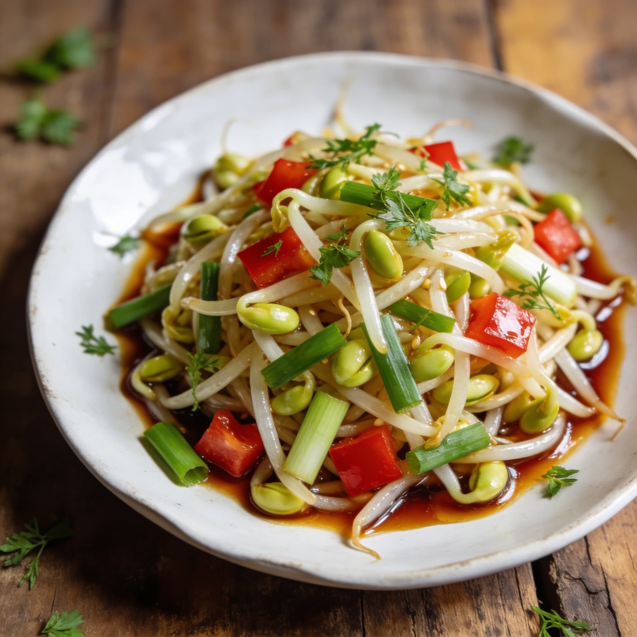 Asiatischer Mungobohnensprossen-Salat