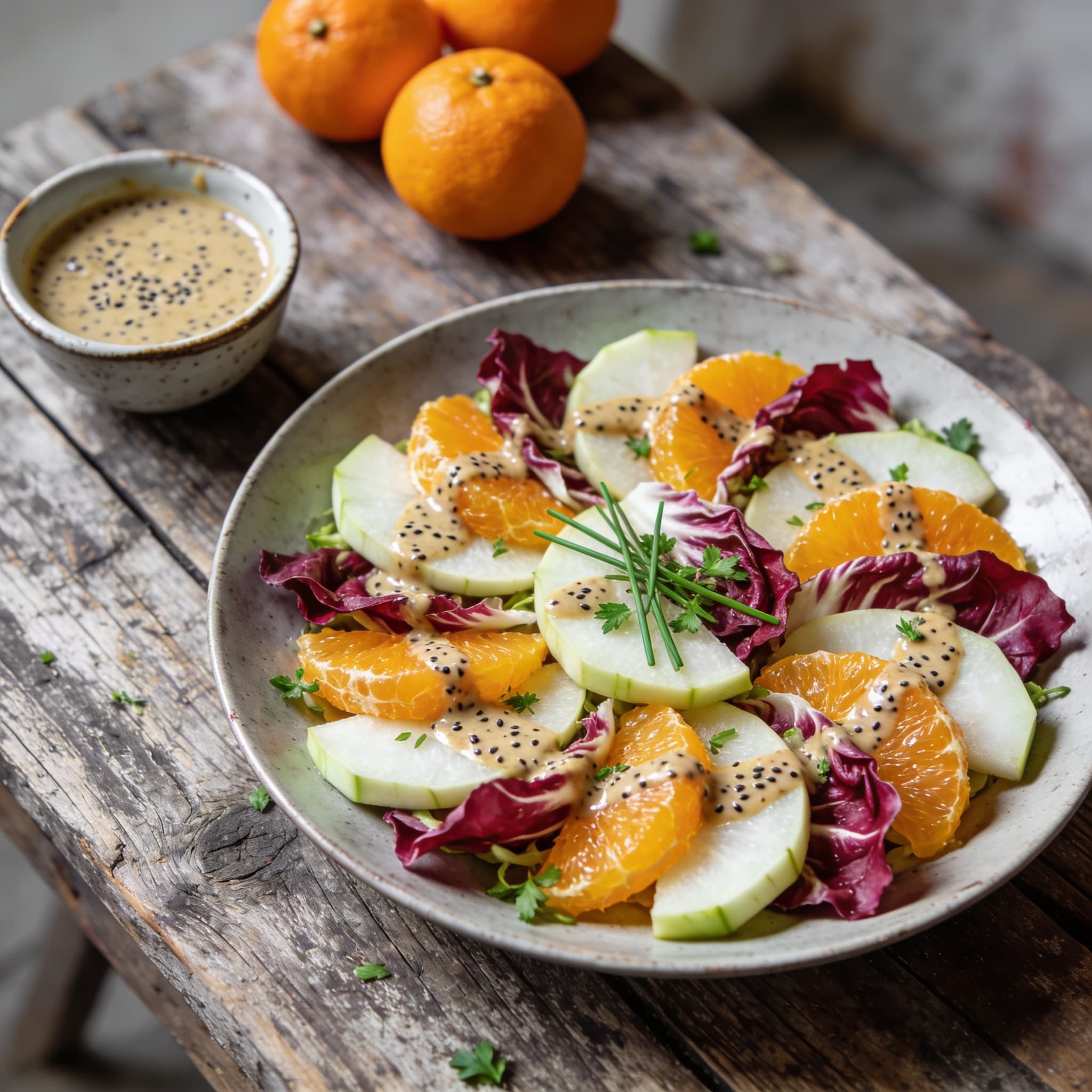 Winterlicher Kohlrabi-Orangen-Salat