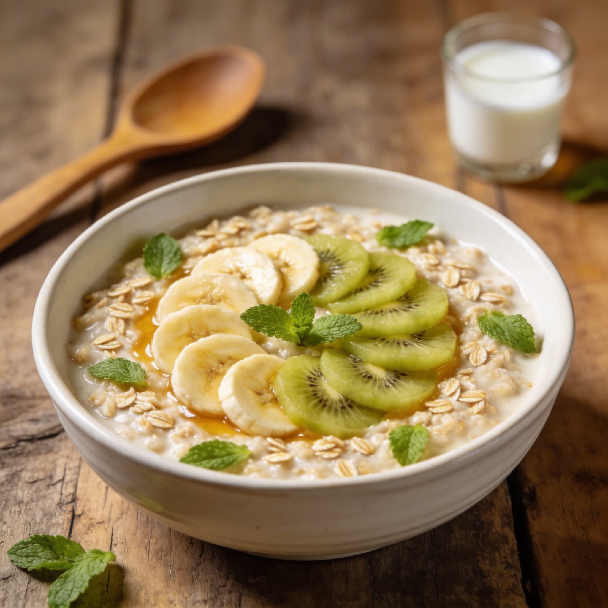 Cremiges Honig-Porridge mit Früchten