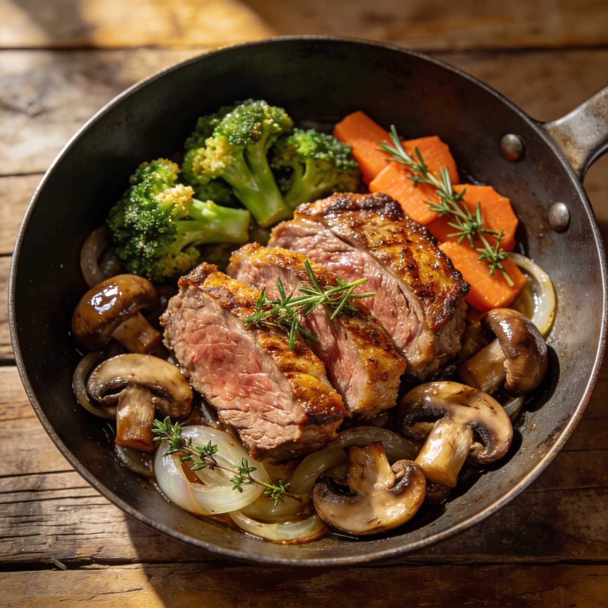 Lammfilet mit Pilzen