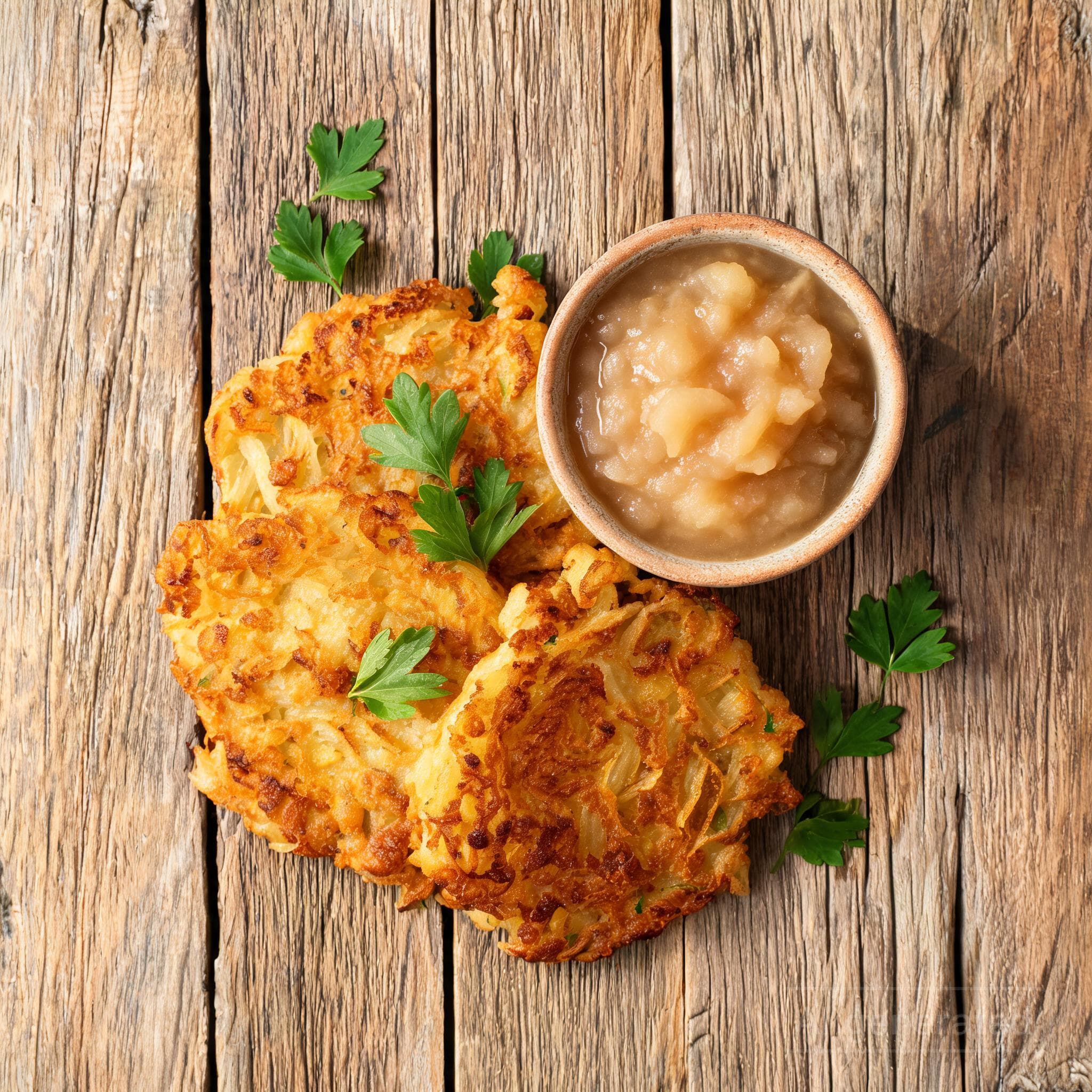 Kartoffelpuffer mit Apfelmus